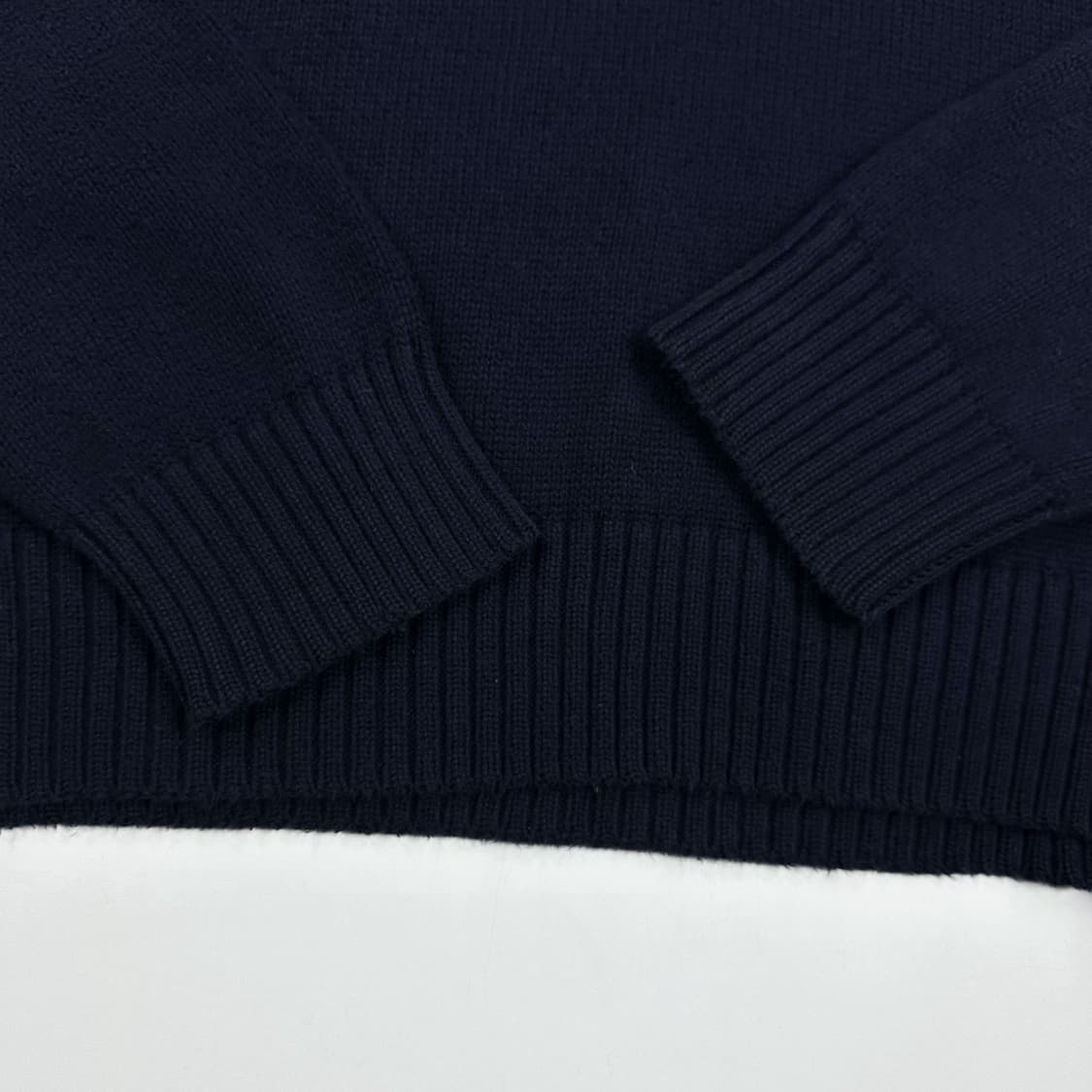 폴로 랄프로렌 포니 클래식 네이비 반집업 니트 (L) 상품이미지5