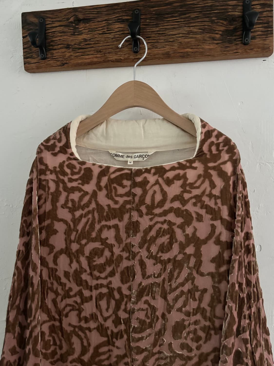 Comme des Garcons 꼼데가르송 1996’s 로즈 프린트 벨벳 상품이미지4