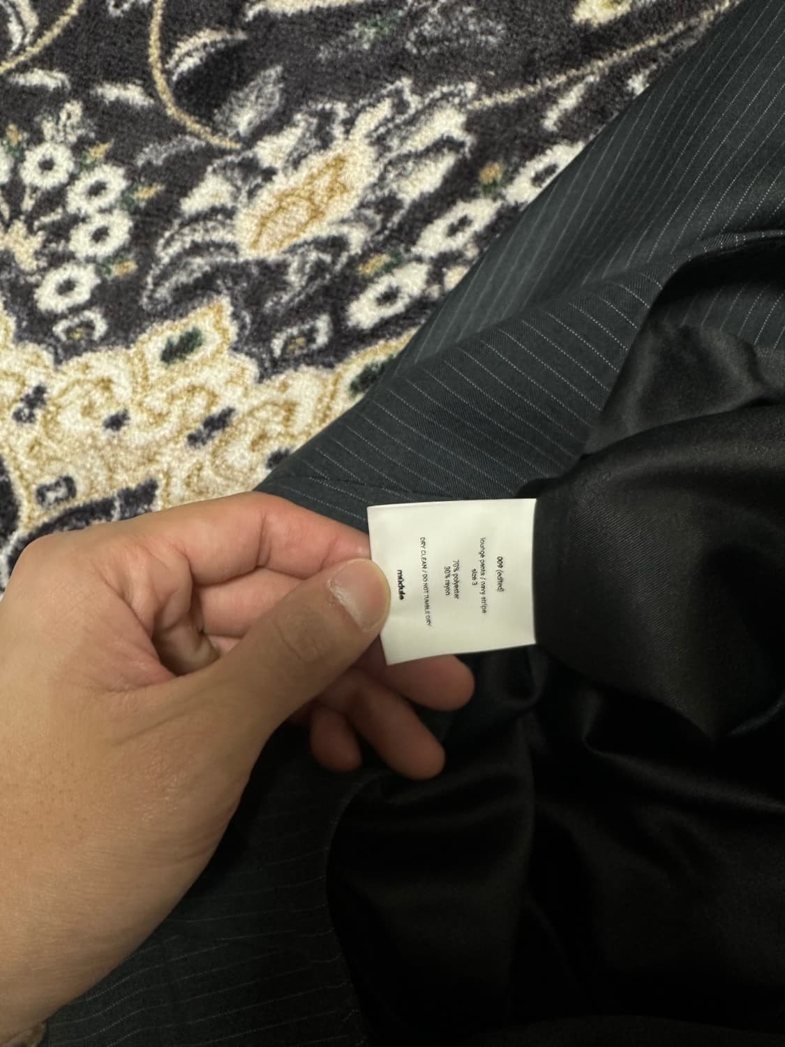 머듈 라운지 팬츠 네이비 스트라이프 3사이즈 상품이미지2