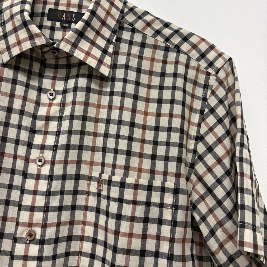 닥스 체크 마 반팔셔츠 100 상품이미지5