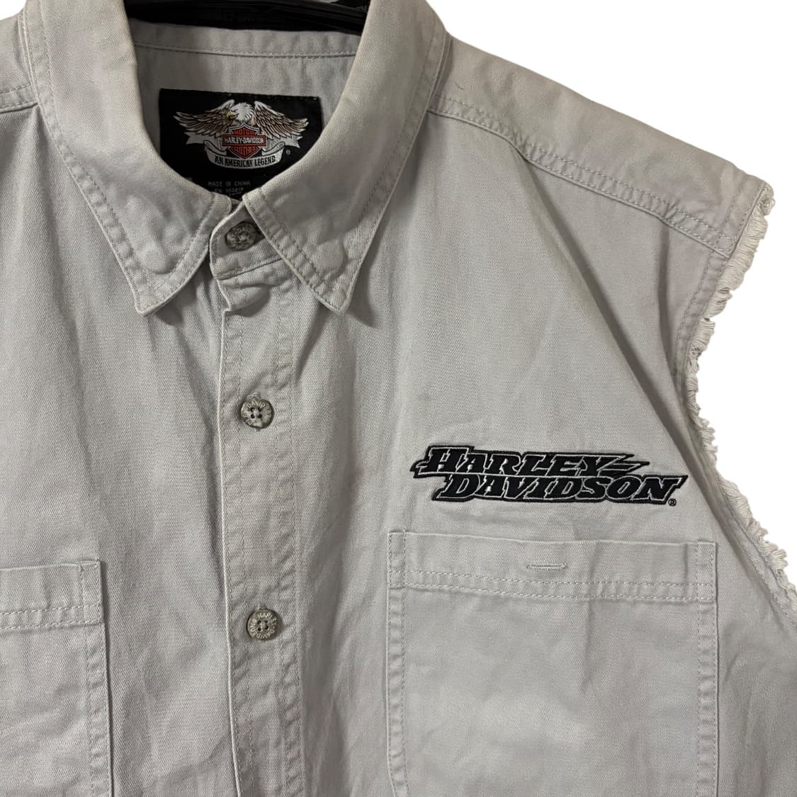 할리데이비슨 플레임 트윈캠 코튼 바이커 베스트 조끼 XL 상품이미지4