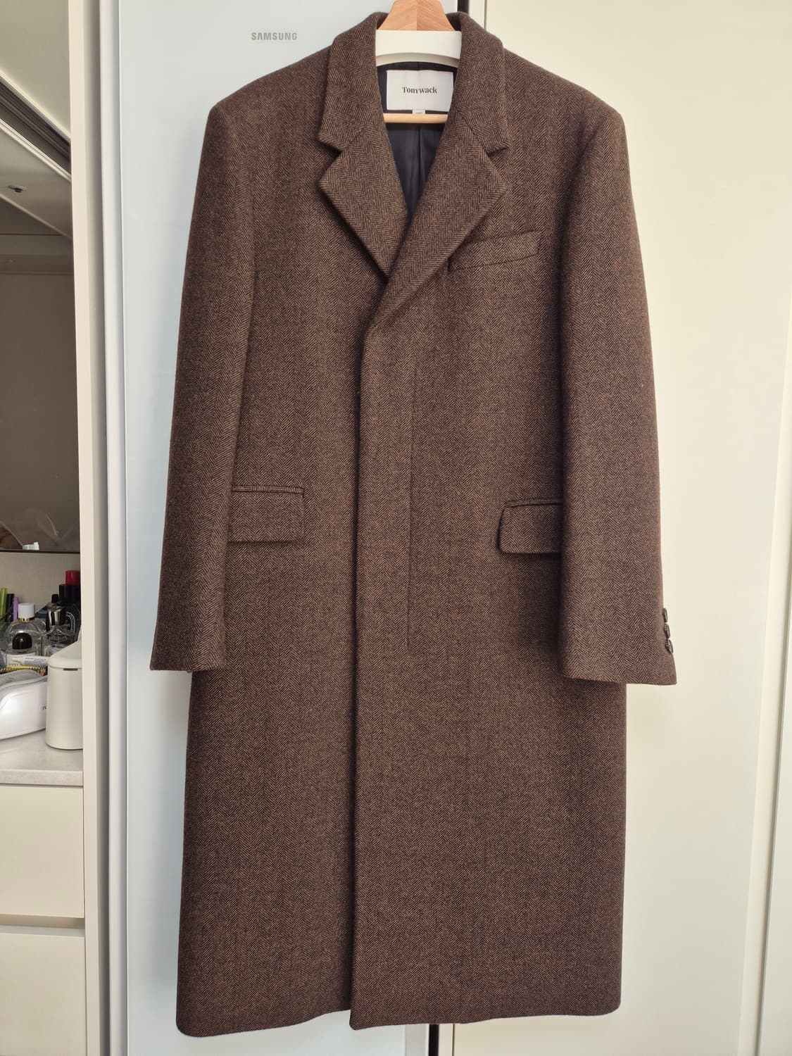 토니웩 싱글 코트 브라운헤링본 M 상품이미지3