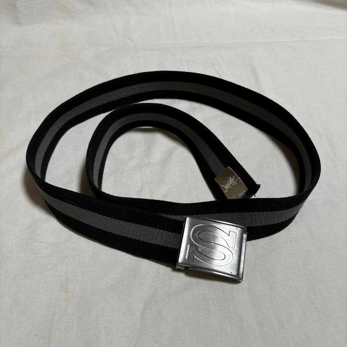 00s 올드 스투시 S로고 버클 스트라이프 벨트 상품이미지1