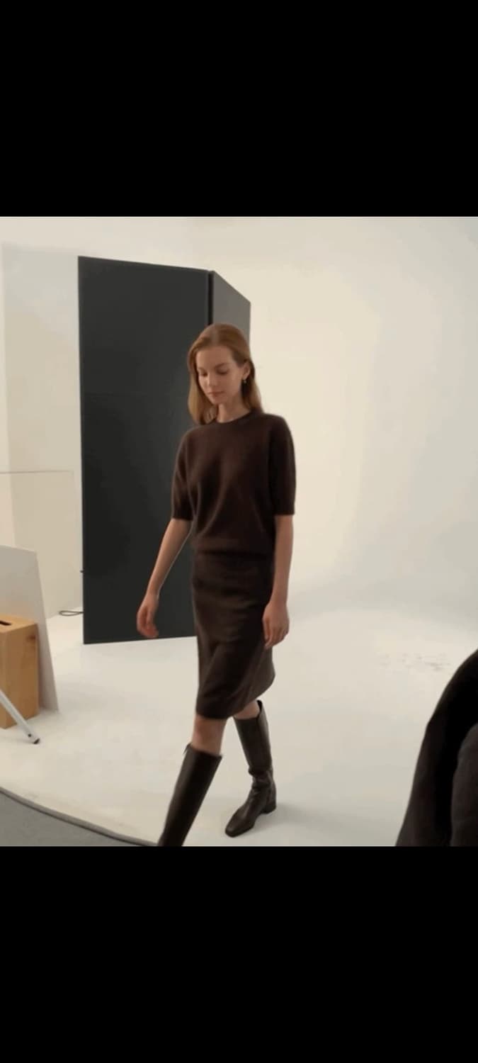 낫띵리튼 울 미디 스커트(브라운) 상품이미지4