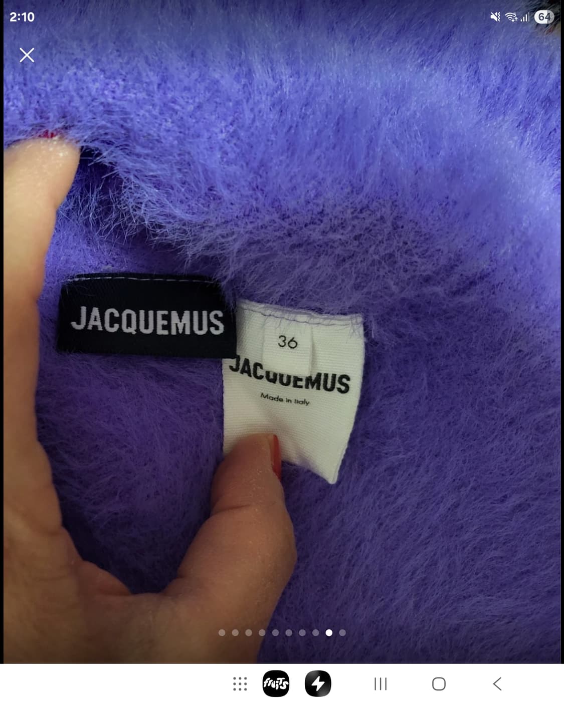 정품 자끄뮈스 라마이유 네브 망슈 가디건 연보라  상품이미지8