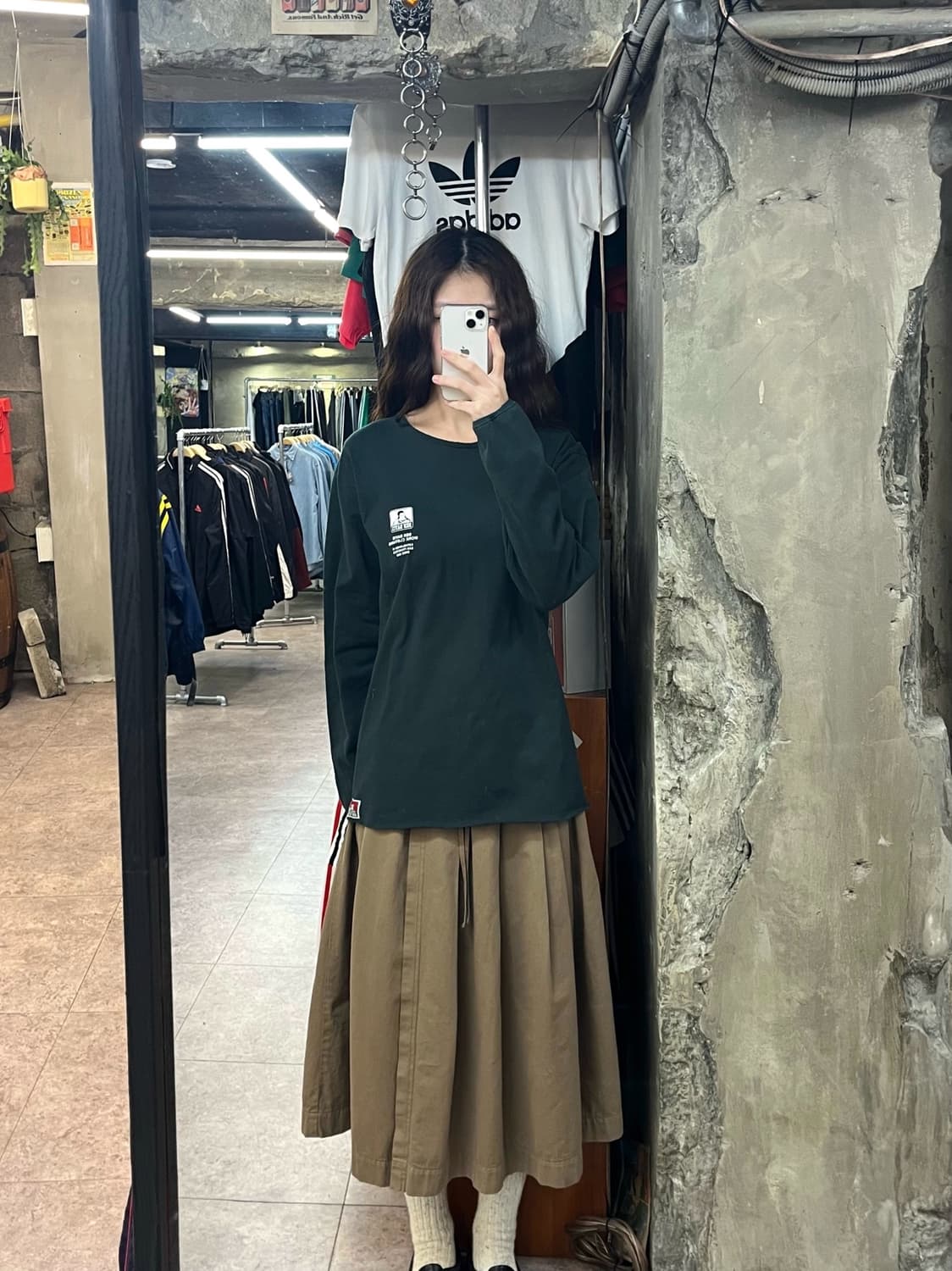 벤데이비스 프린팅 긴팔티 그린 M #csz2587 상품이미지2