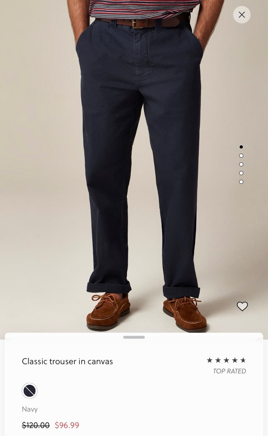 제이크루 클래식핏 캔버스 팬츠 31 상품이미지5