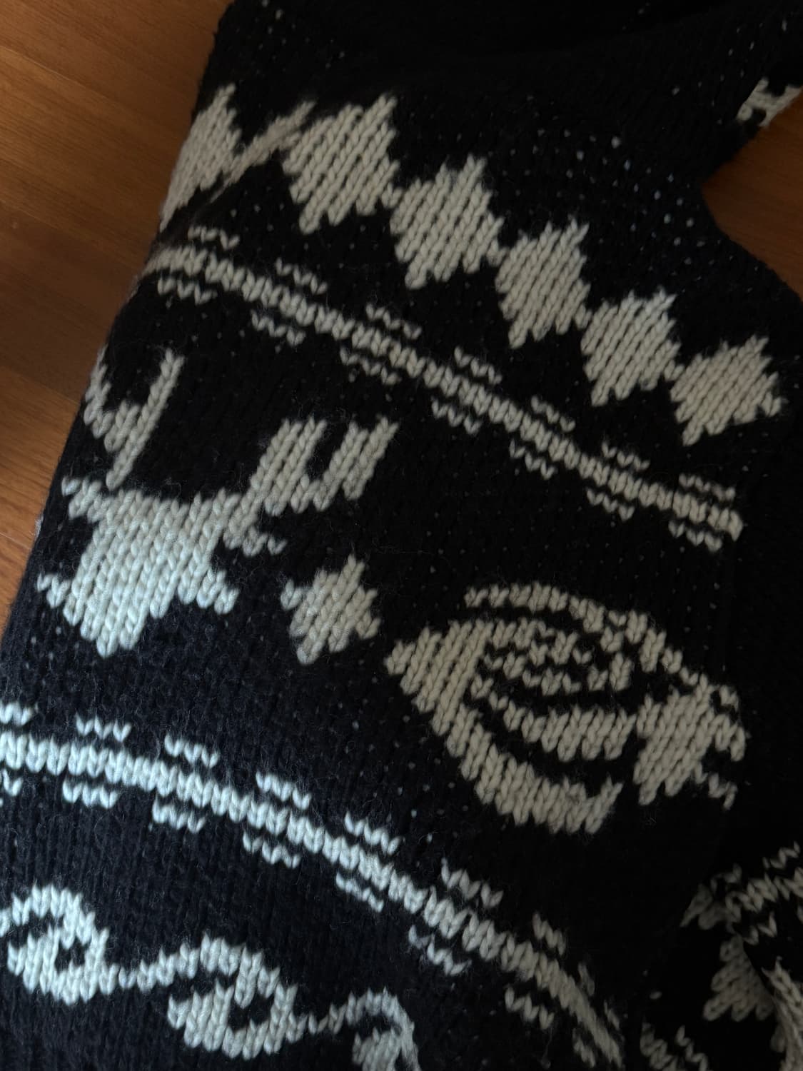 OPEN YY 니트 집업 블랙 2사이즈 상품이미지3