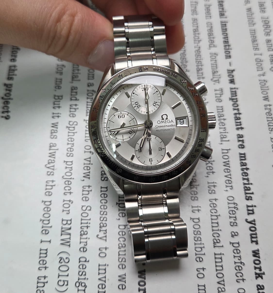 빈티지 오메가 스피드마스터 크로노 실버다이얼 오토매틱 브레이슬릿 ver. 상품이미지10