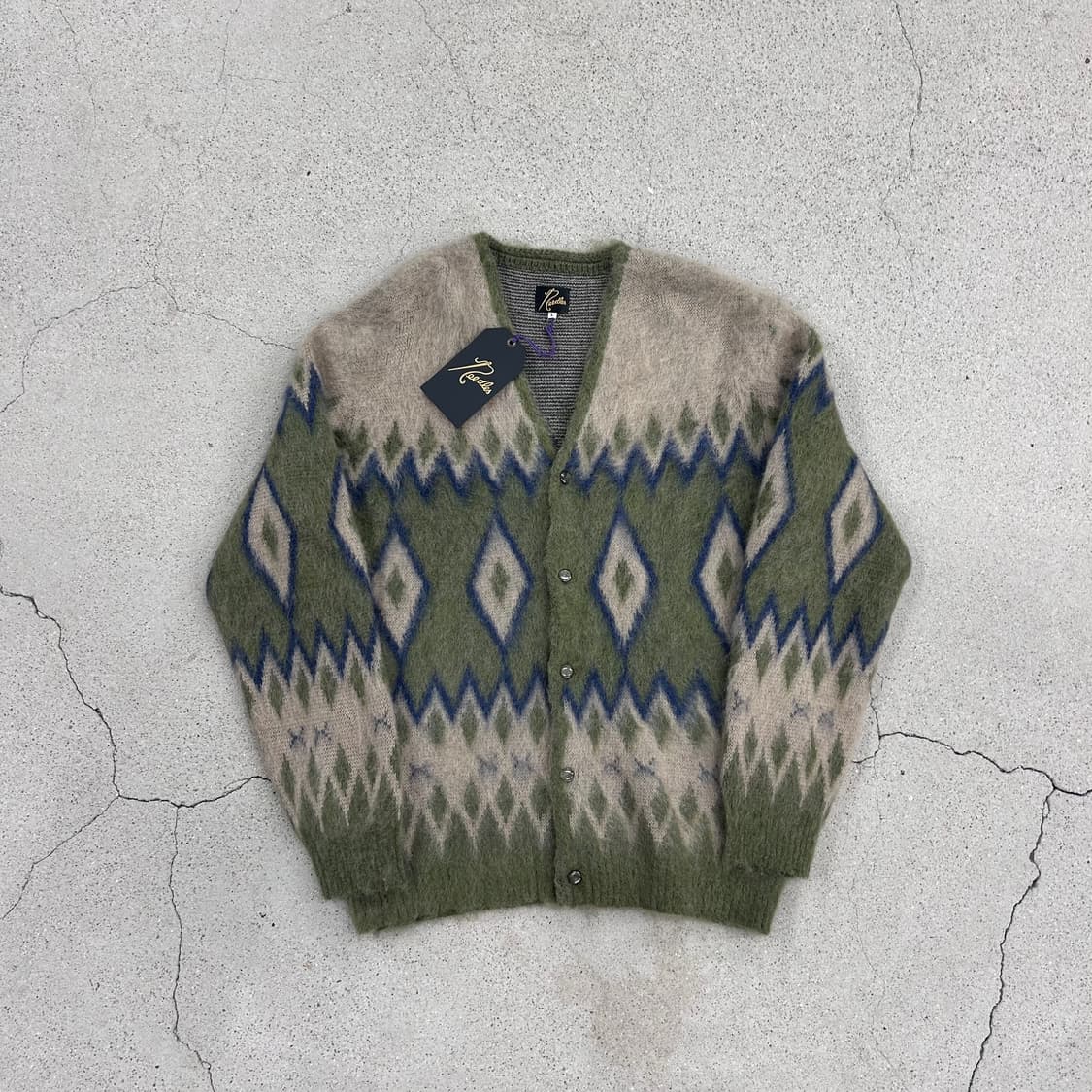 24FW NEEDLES "MOHAIR CARDIGAN - DIAMOND" 상품이미지1