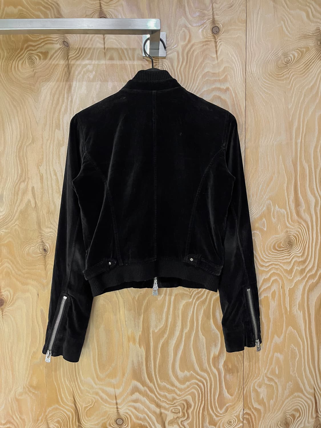 아르마니 익스체인지 벨루어 바이커 집 자켓 상품이미지4