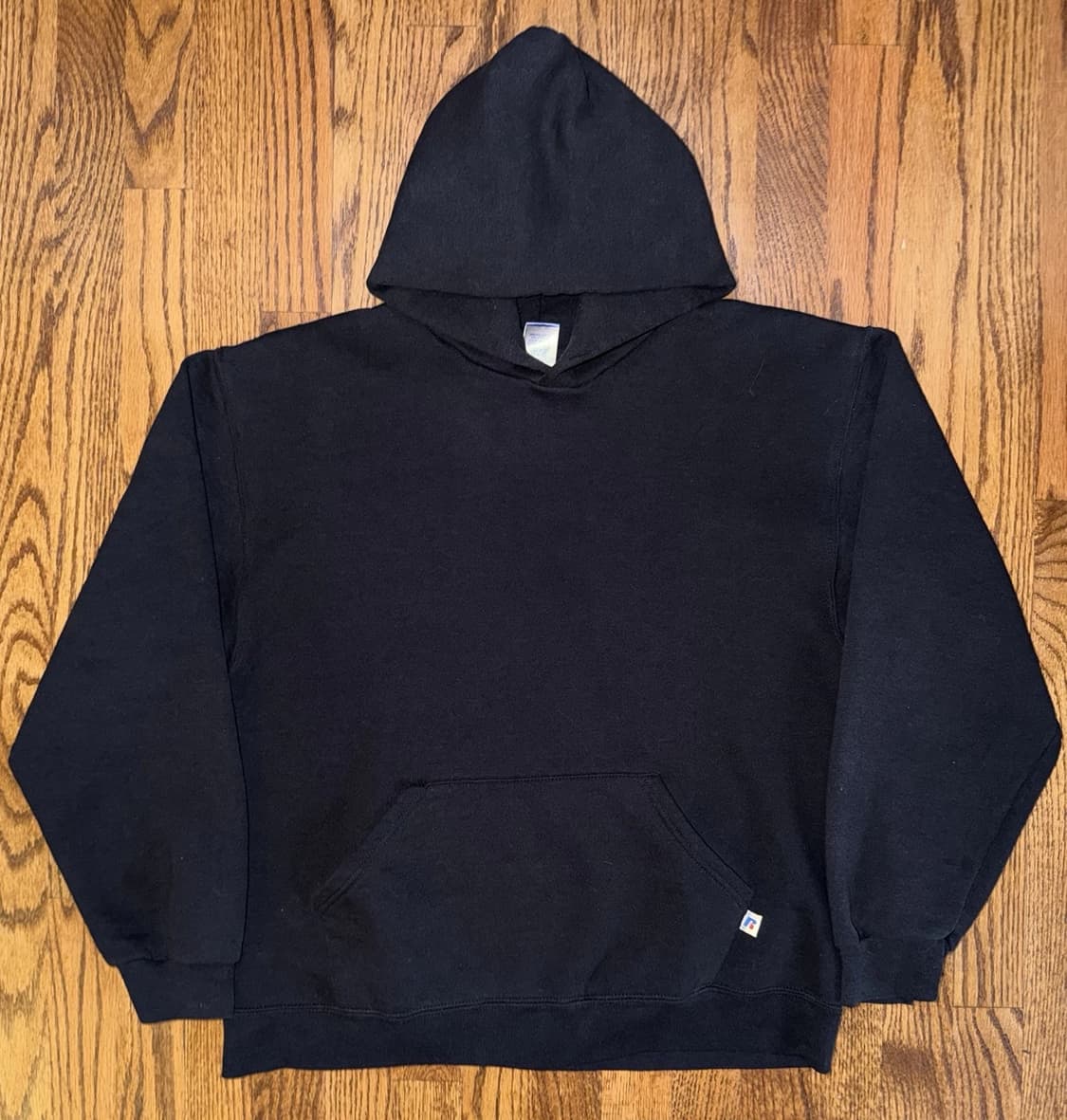 러셀 애슬레틱 빈티지 검은색 풀오버 후드티 상품이미지2