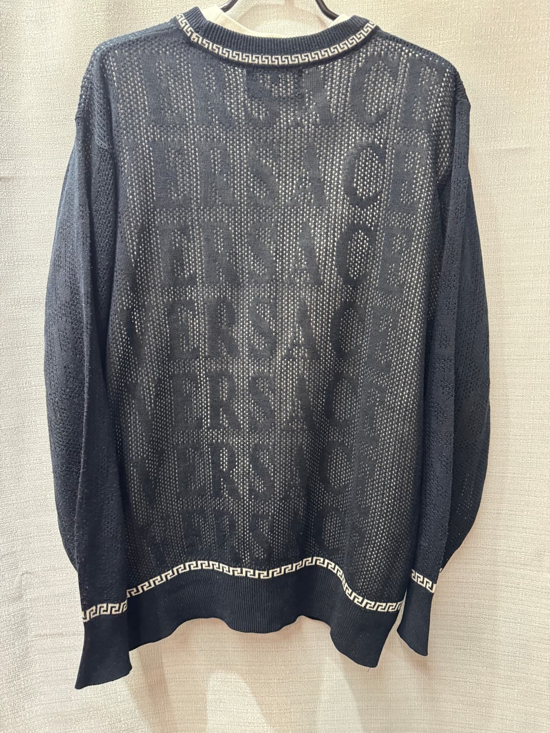 빈티지 베르사체 진스 쿠튀르 레터링펀칭니트100-105 상품이미지4