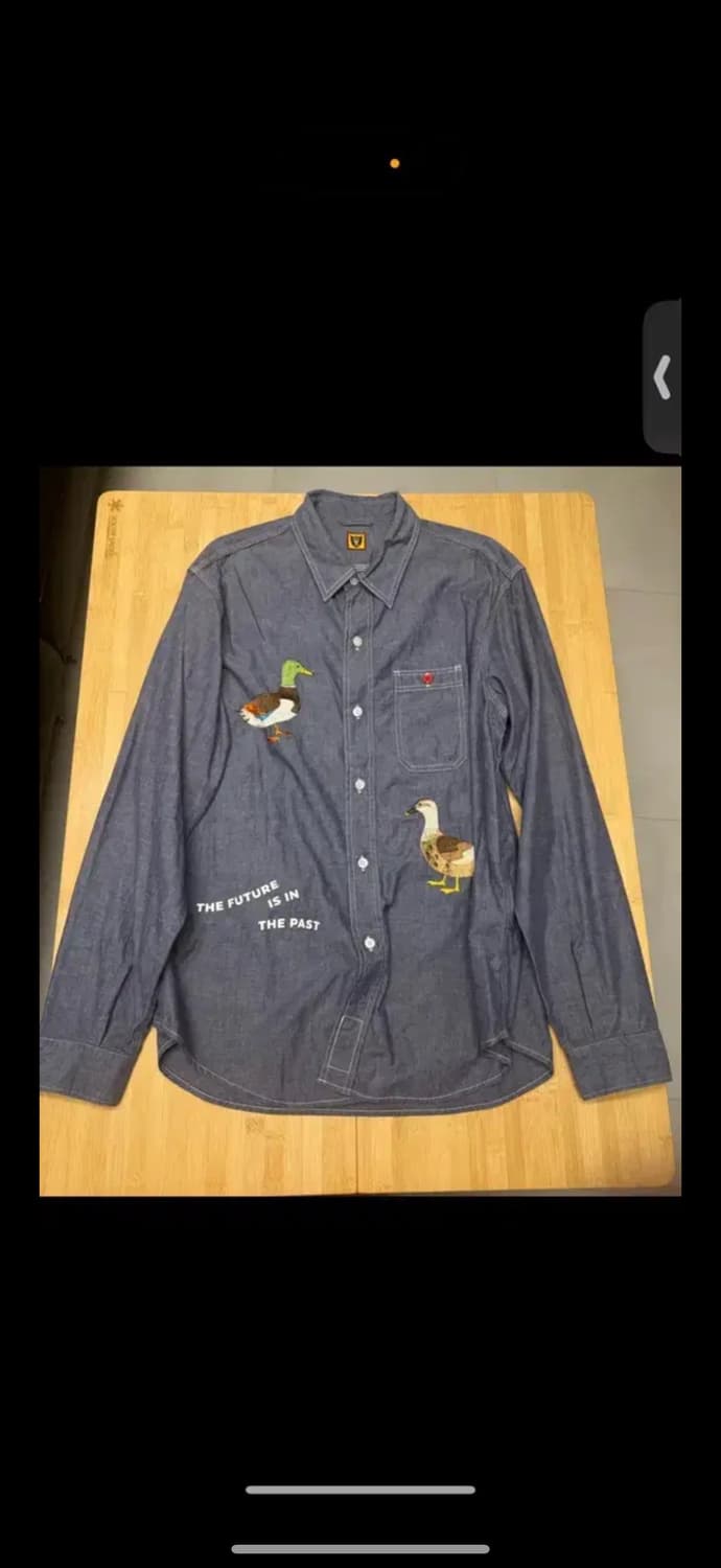 휴먼메이드 샴브레이 자수 셔츠 상품이미지1