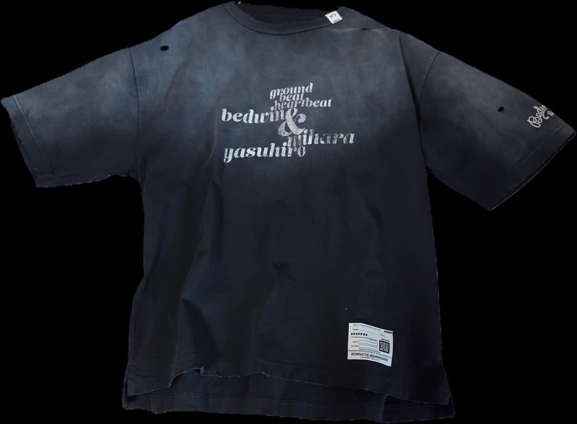 (48) 메종 미하라 야스히로 x 베드윈 콜라보 다잉 반팔 티셔츠 상품이미지1