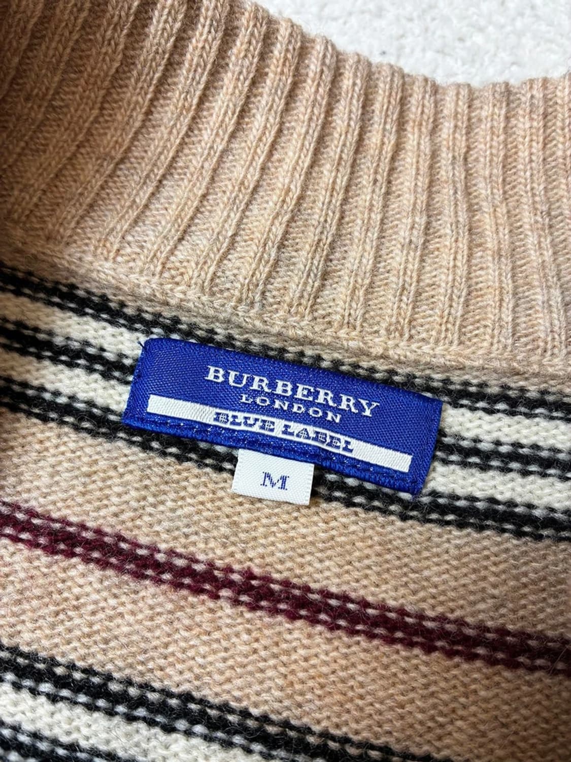 버버리 블루라벨 00's 울 재패니즈 집업 니트 PN7800 상품이미지6
