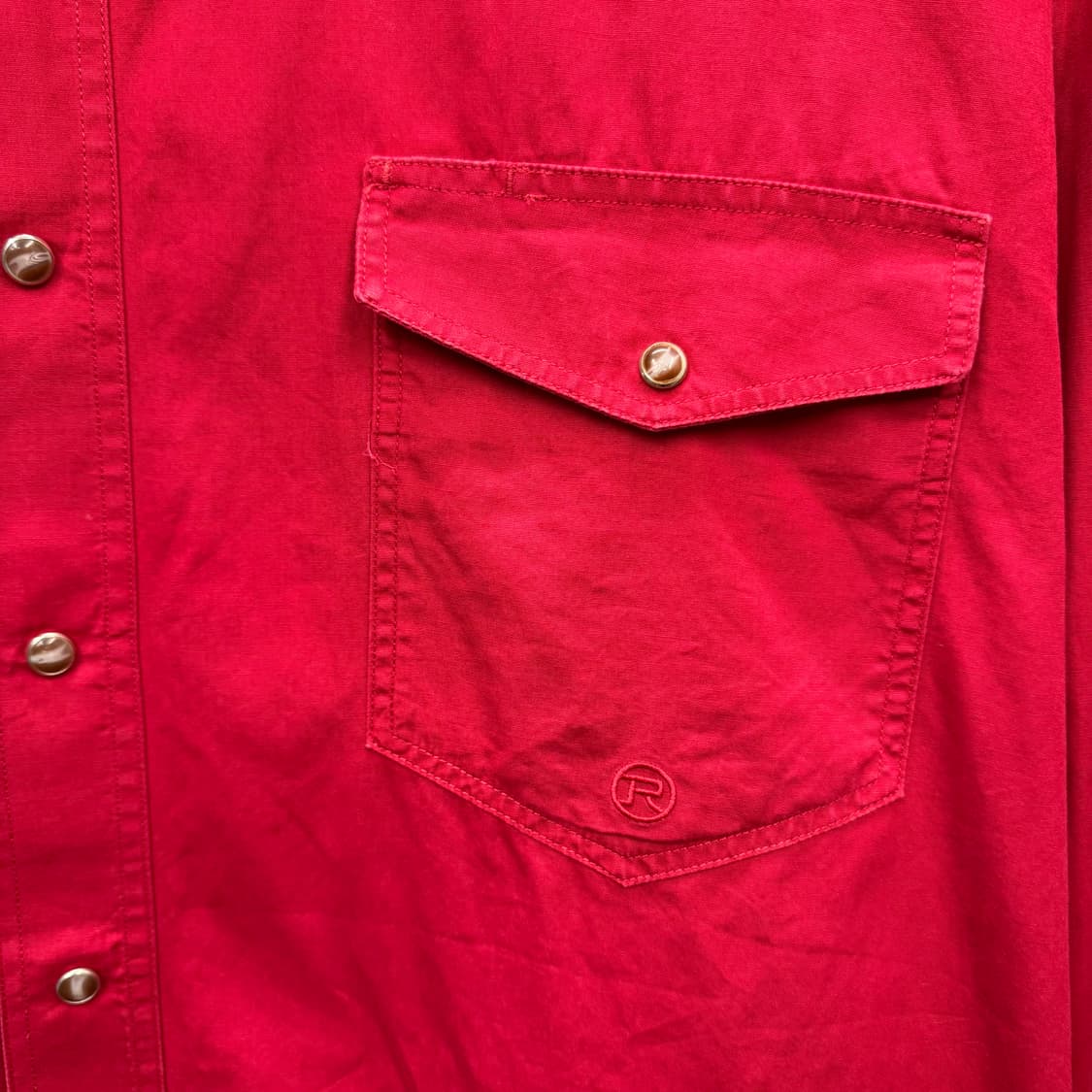 00s USA VINTAGE 닷지 웨스턴 셔츠 후면 로고 포인트 레드 상품이미지5