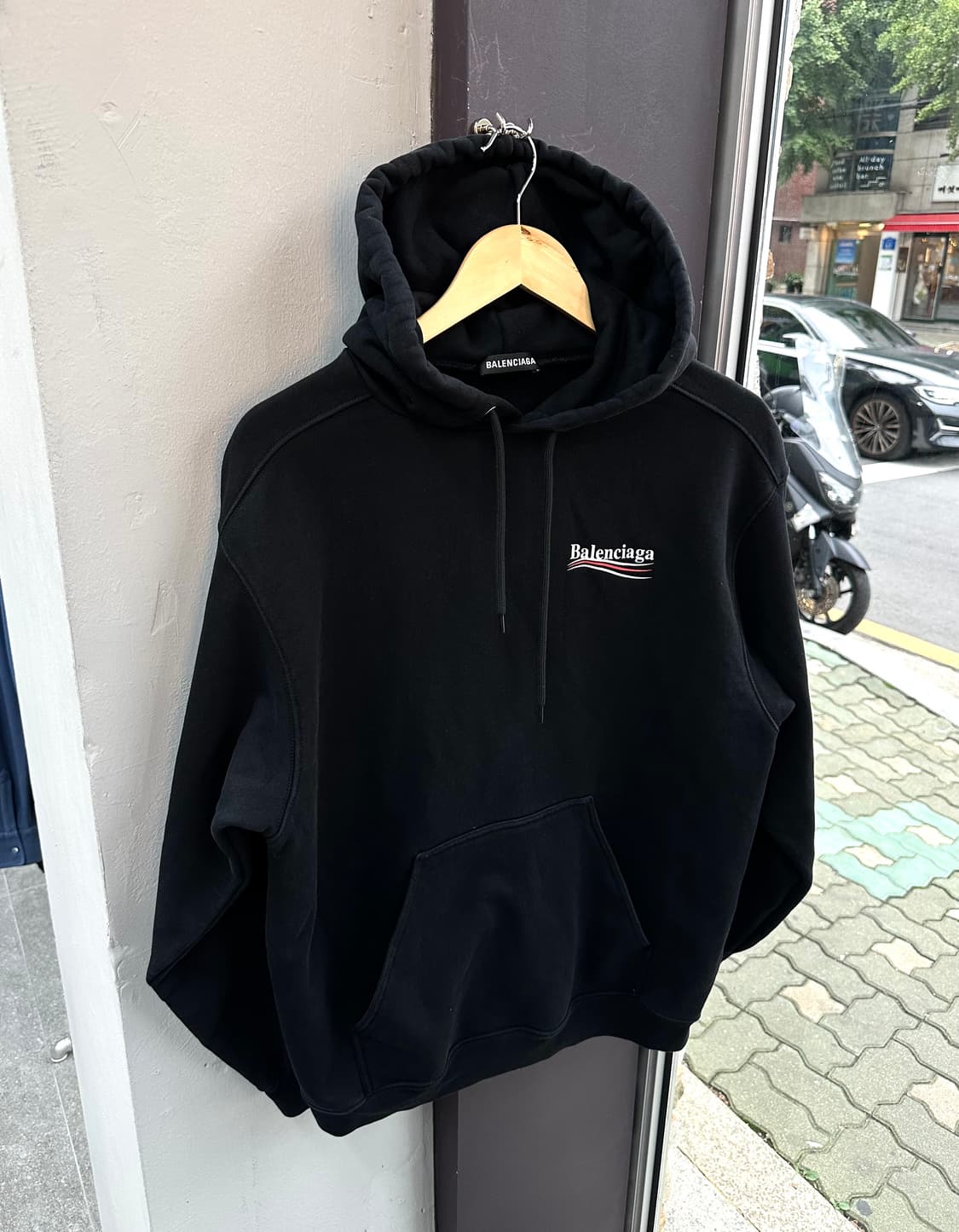 XS/ 발렌시아가 웨이브로고 후드티 상품이미지3