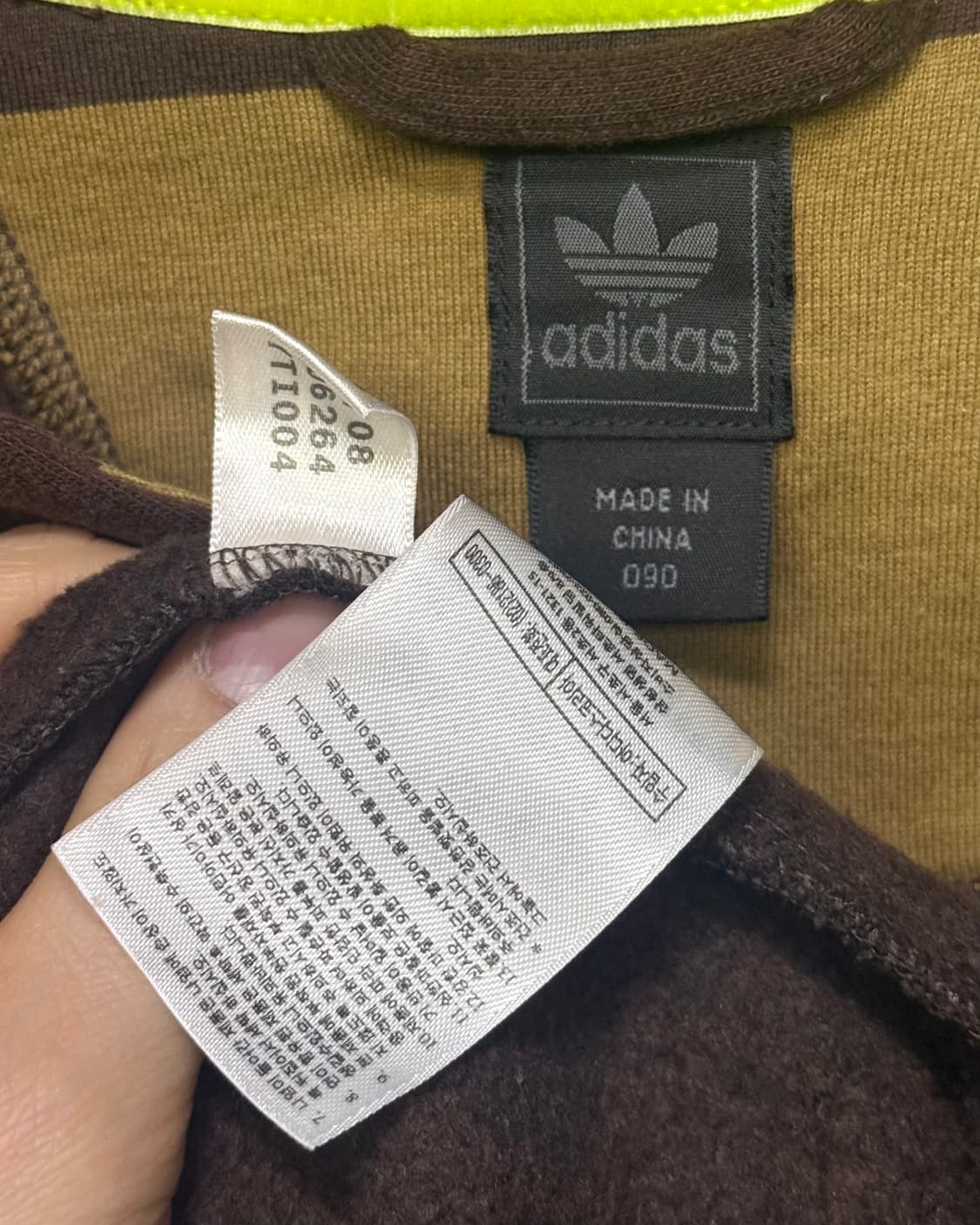 아디다스 초코 브라운 스웻 후드 집업 갸루 로리걸 너드 하구미 져지 트랙 상품이미지6