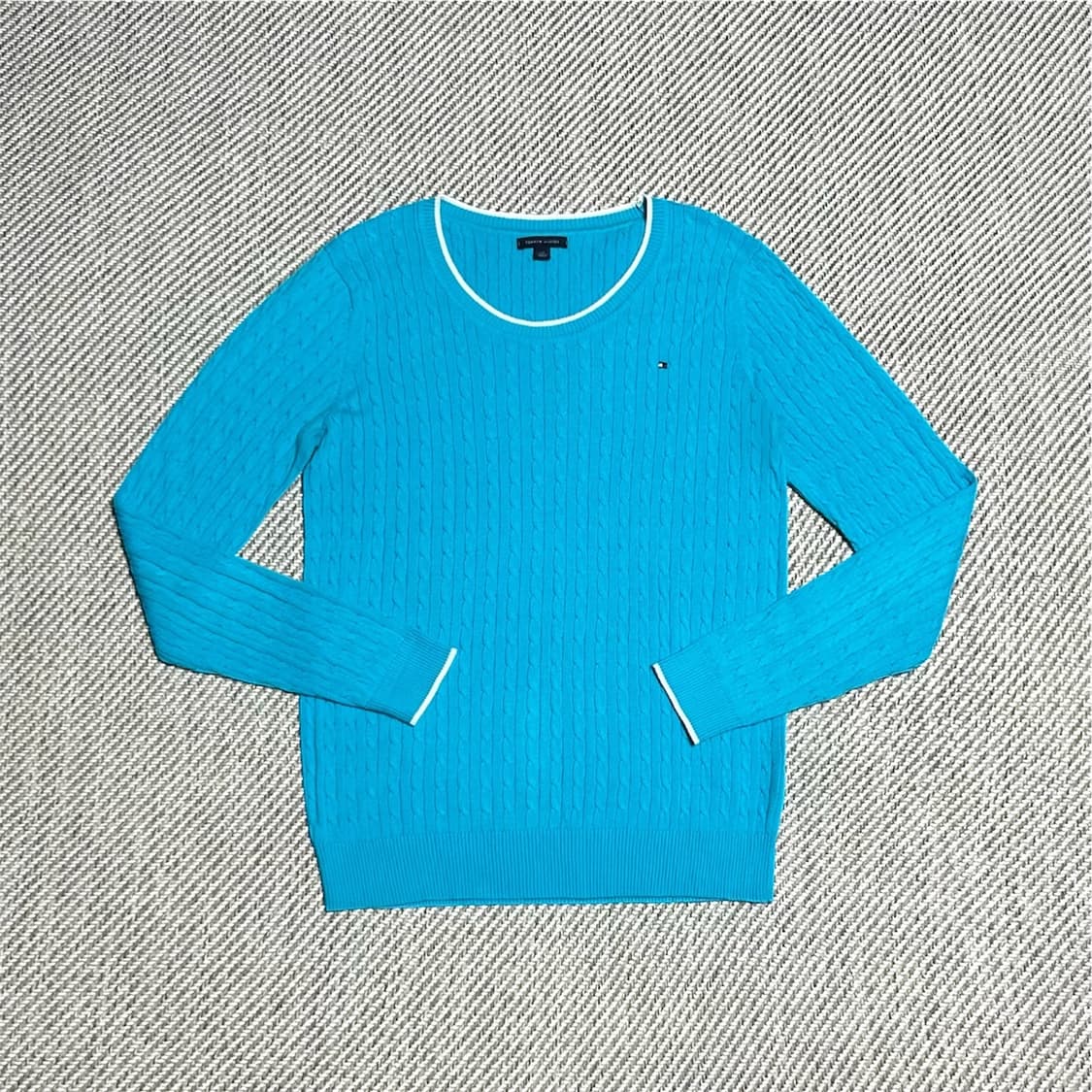 [L] Tommy 타미힐피거 민트 케이블 우먼즈 니트 상품이미지1