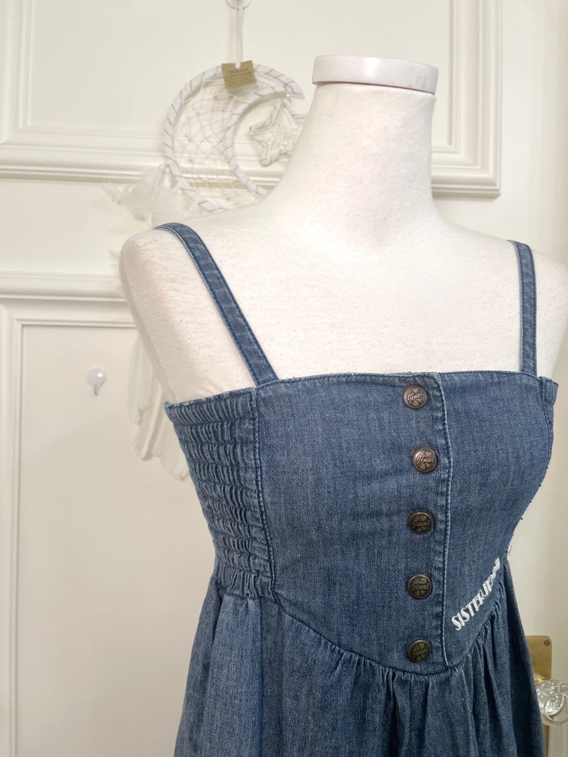 denim lovely cute midi opc 상품이미지6