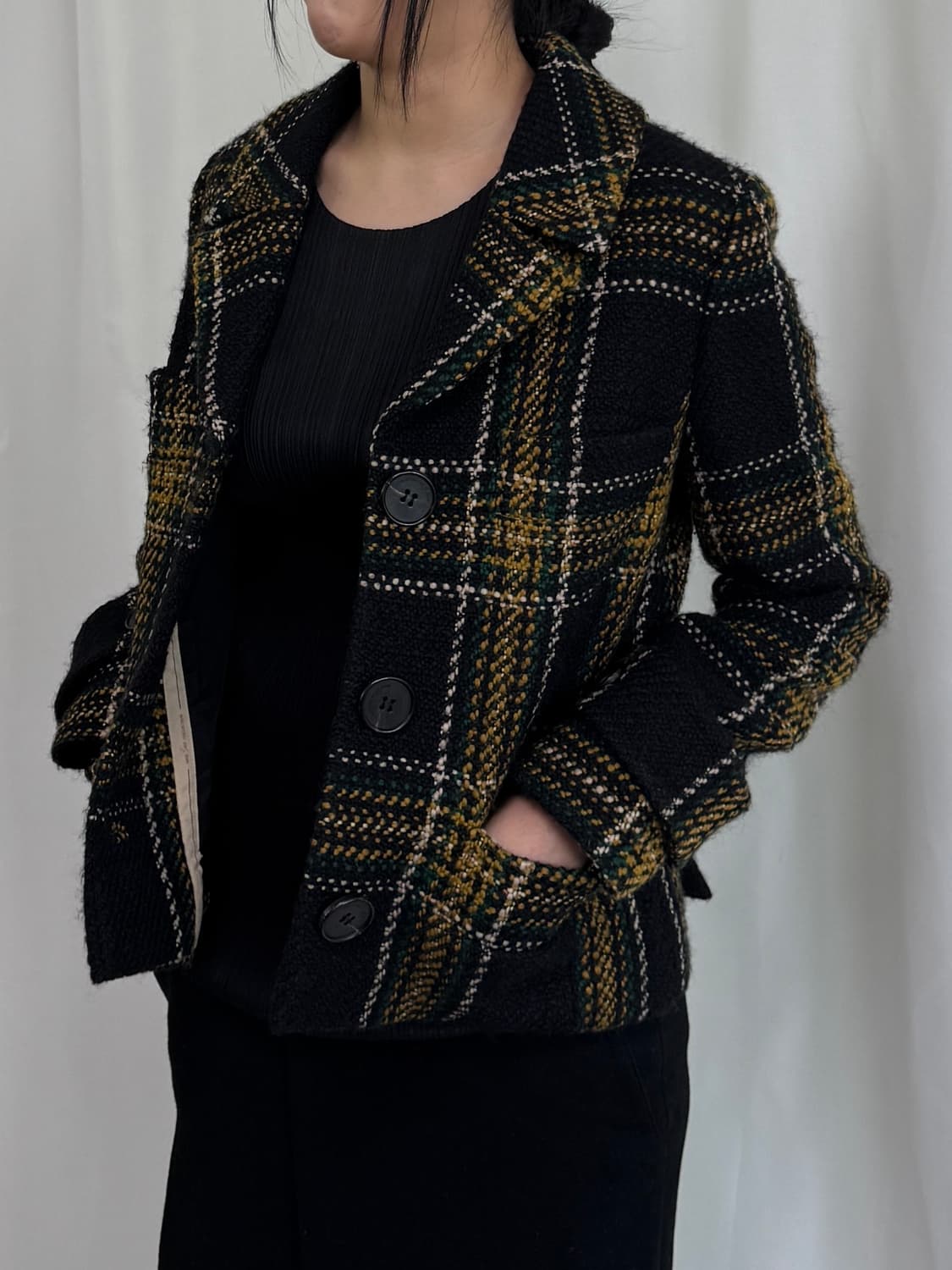 미스지 컬렉션 체크 자켓 상품이미지10