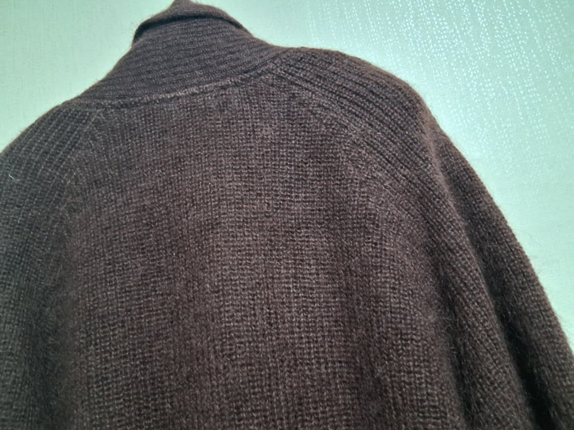 MAY VALENCIA 브라운자주색 모헤야 숄가디건 최고의컨디션 상품이미지6