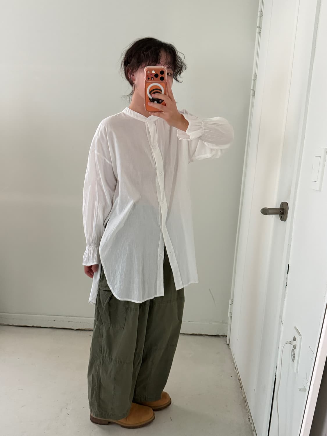 일본빈티지 화이트 블라우스 셔츠 상품이미지3