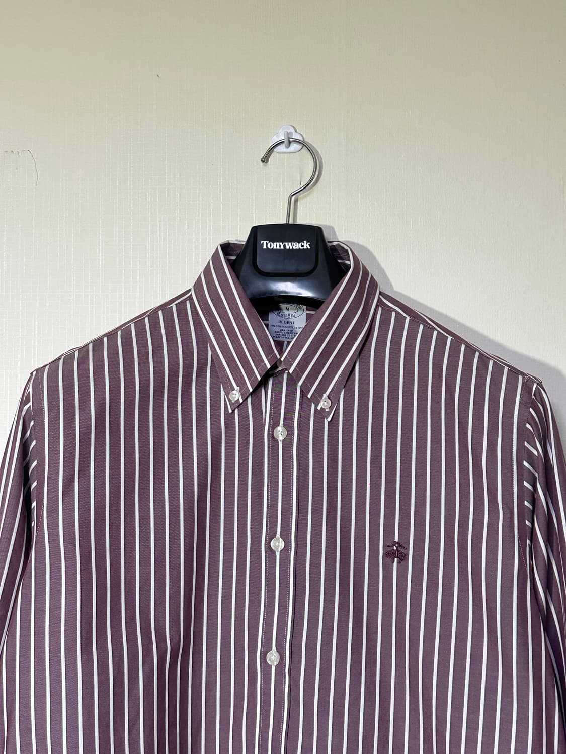 새상품급)브룩스브라더스 수피마코튼 스트라이프 셔츠M/100/리젠트핏 상품이미지2