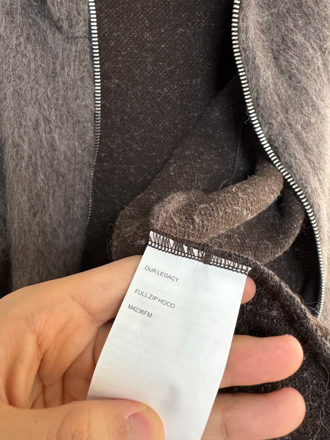 아워레가시 모헤어 풀 집 후드 상품이미지6