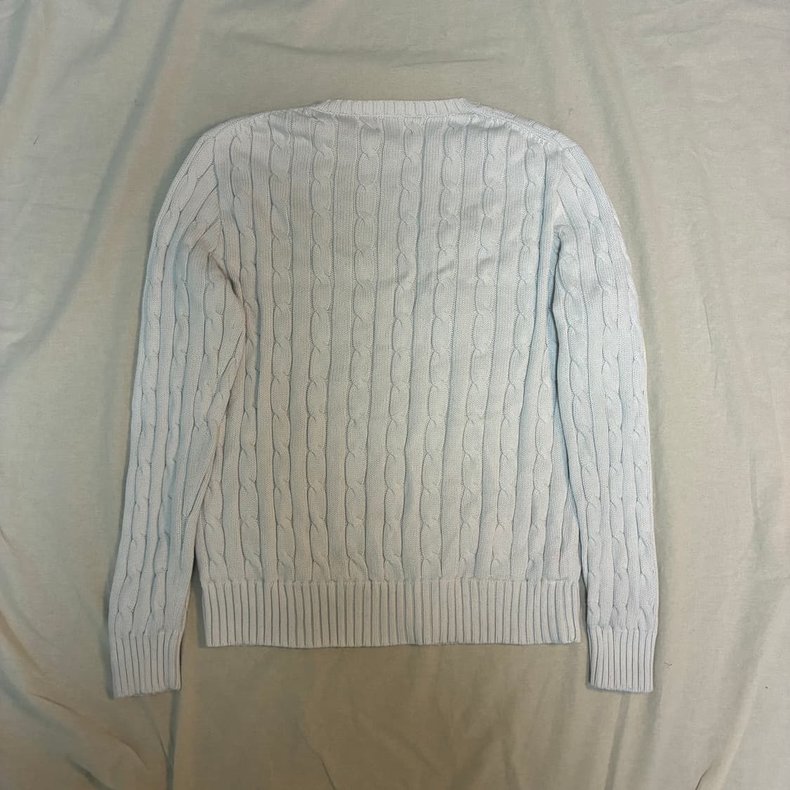 (정품QR) 폴로 꽈배기 니트 화이트 M 상품이미지3