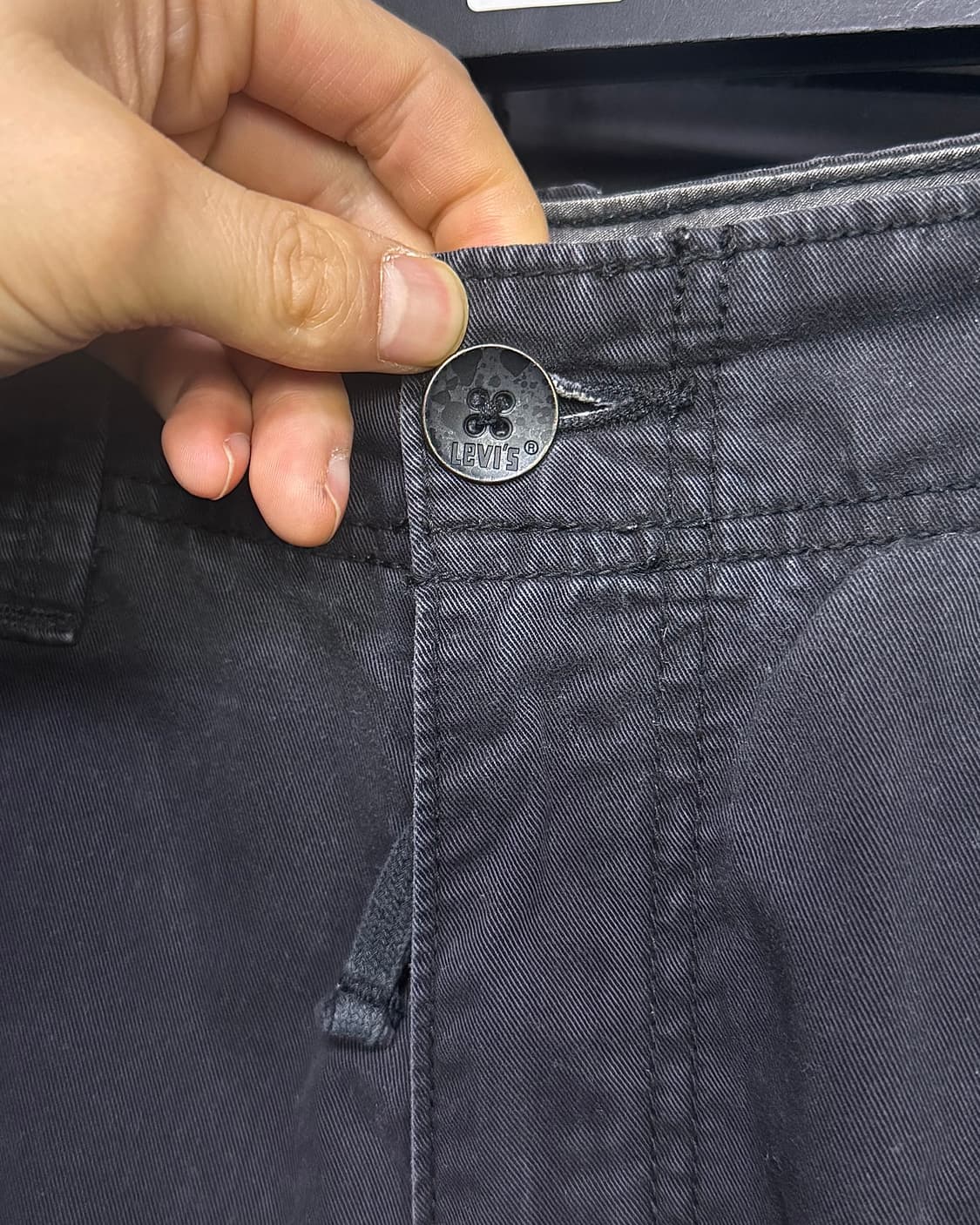 리바이스 워시드 코튼 카고 팬츠 반바지 건빵 차콜 29 밀리터리 워크 상품이미지3