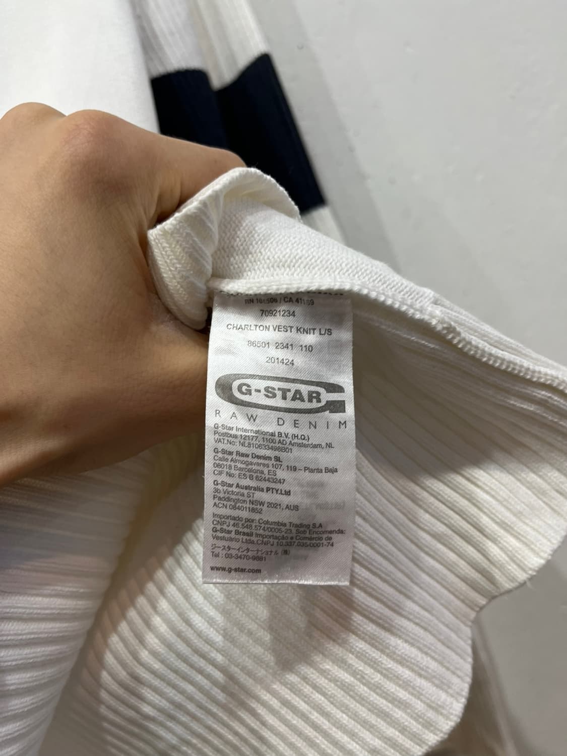 지스타로우 코튼 골지 립 니트집업 S 상품이미지8