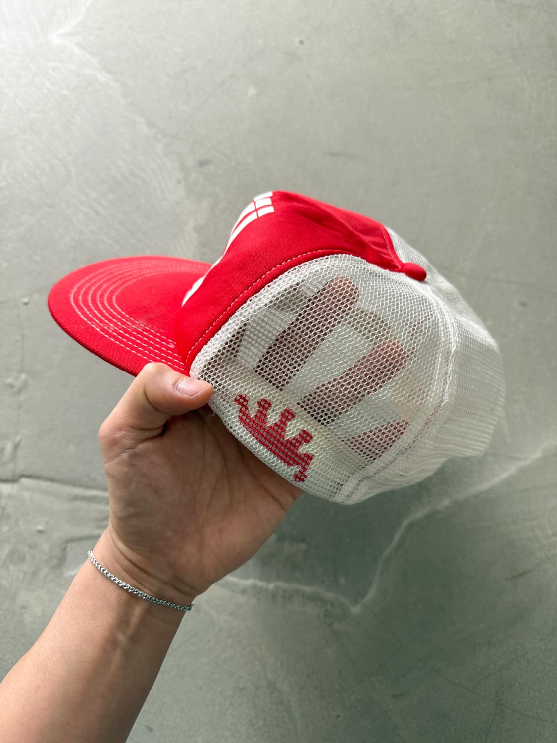 Vintage Stussy Red Trucker Cap 상품이미지3