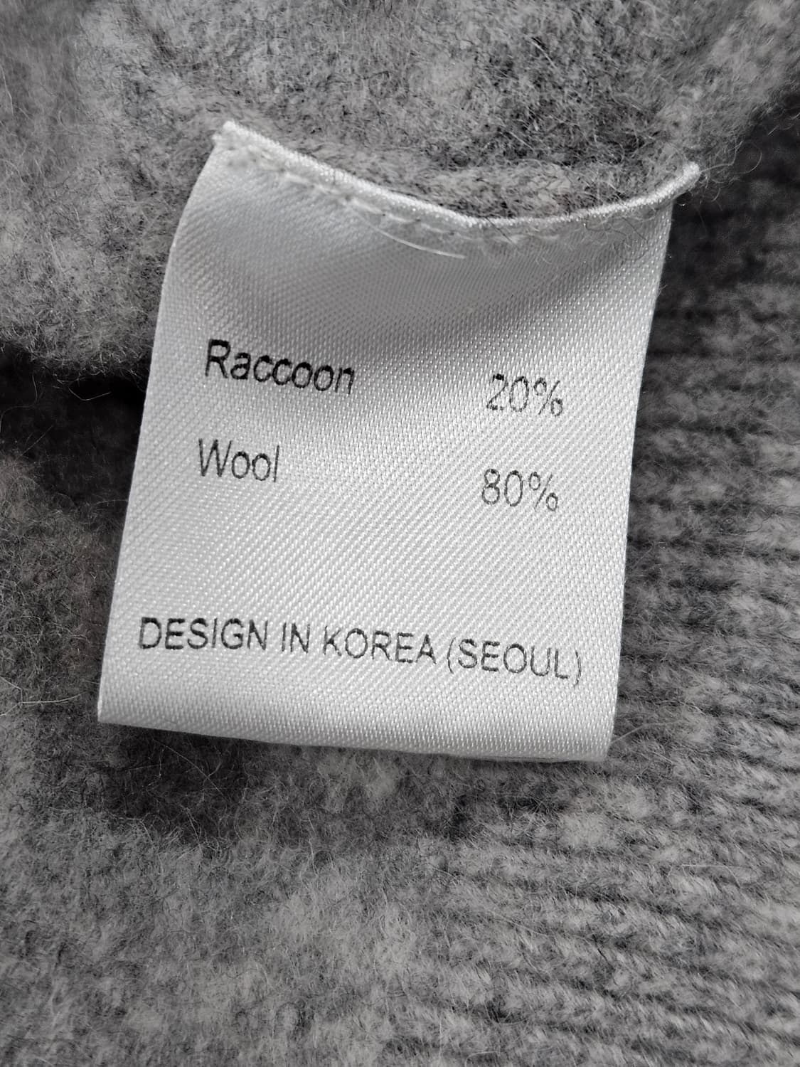 까멜리아(camellia) 아가일 체크 라쿤울 니트 xs 상품이미지4