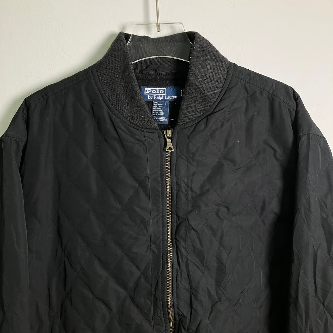 90's 폴로 랄프로렌 블랙 다이아몬드 퀄팅 자켓 L 상품이미지4