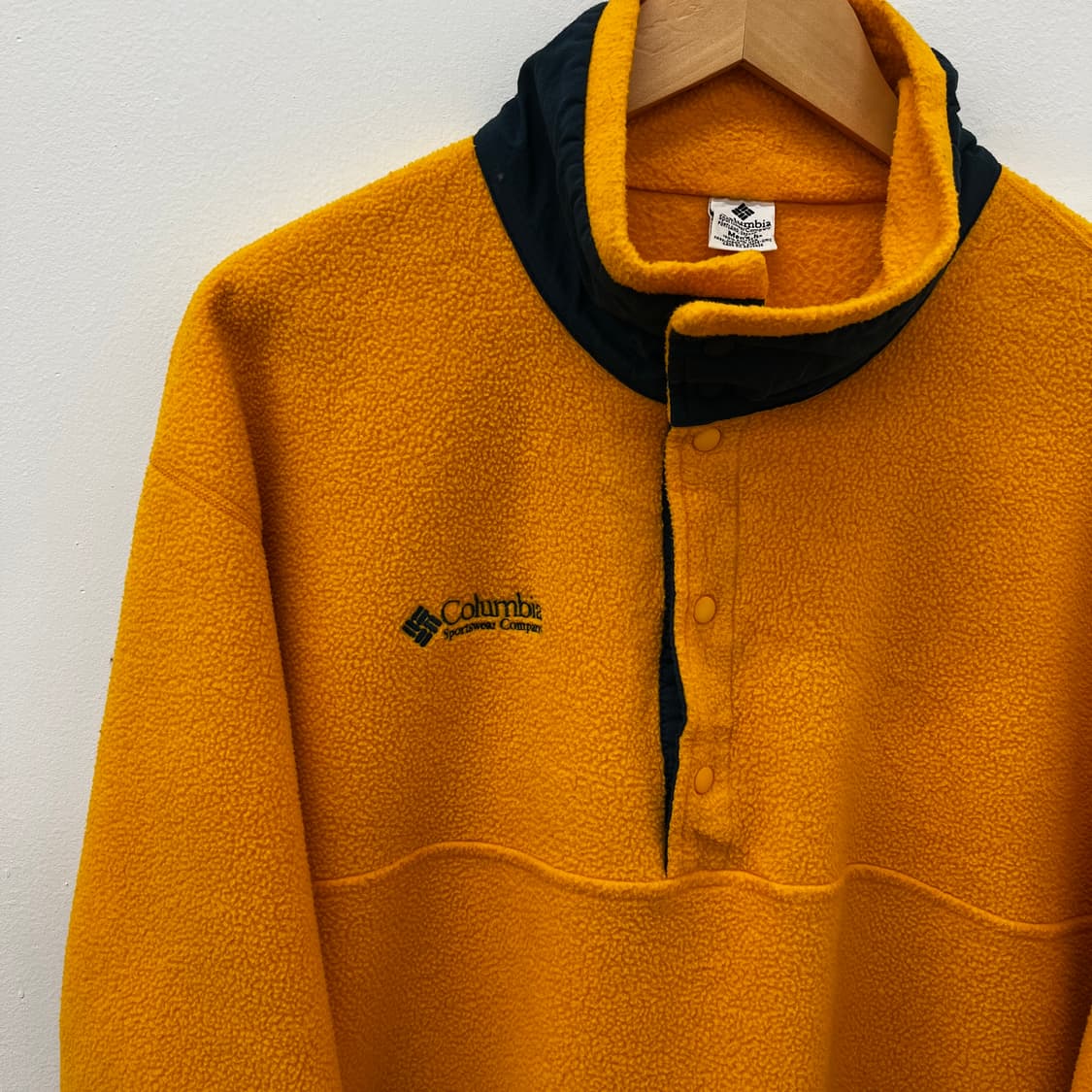컬럼비아 빈티지 플리스 스냅 옐로우 재킷 상품이미지4