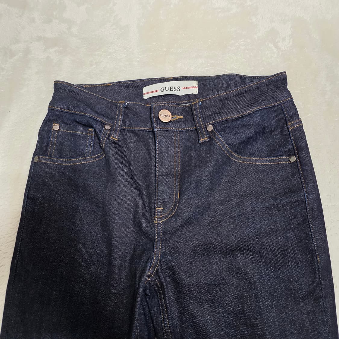 (28)게스 원워시 크롭 스트레이트 데님 팬츠 상품이미지2