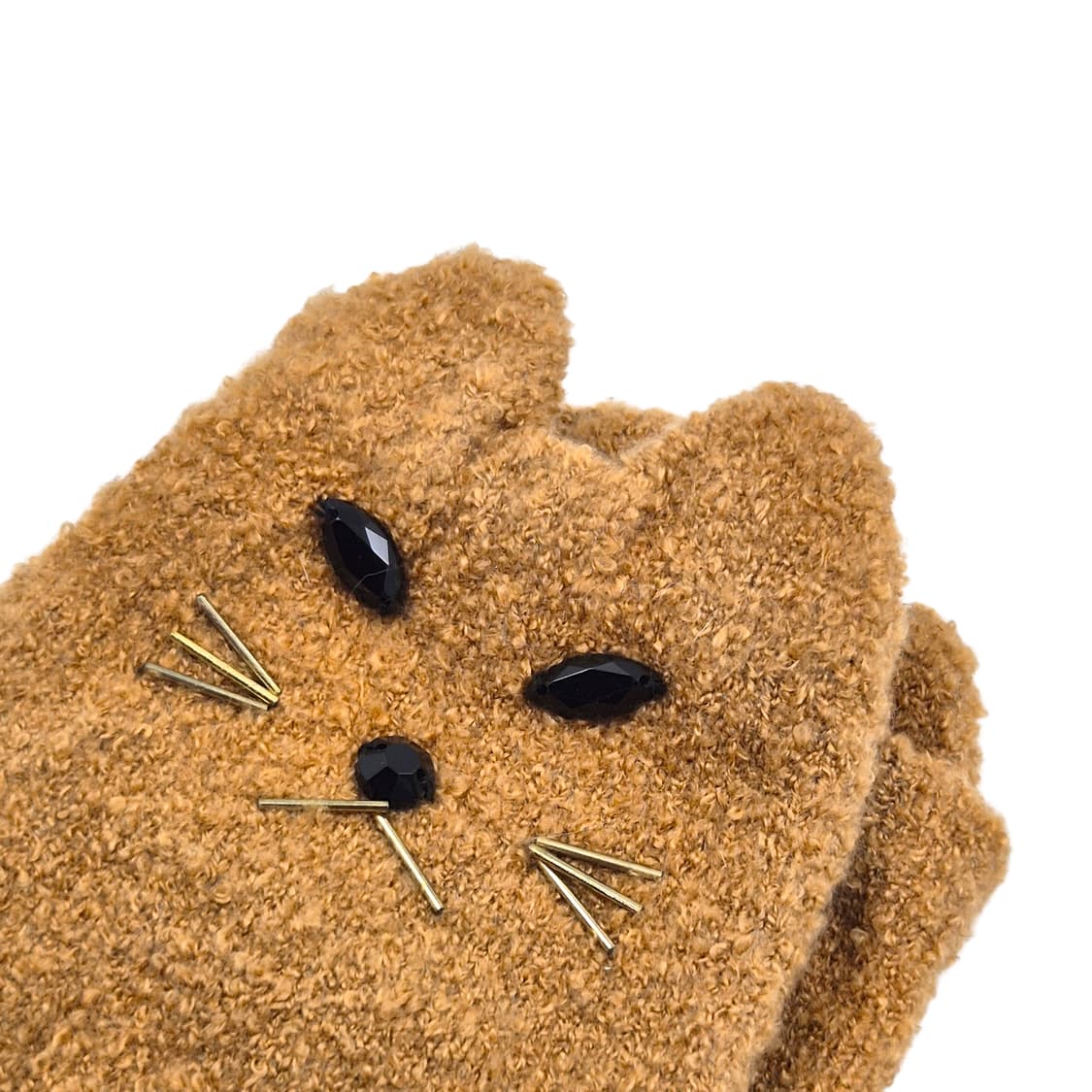 10s 안나수이 핑거리스 고양이 부클 니트 장갑 상품이미지3