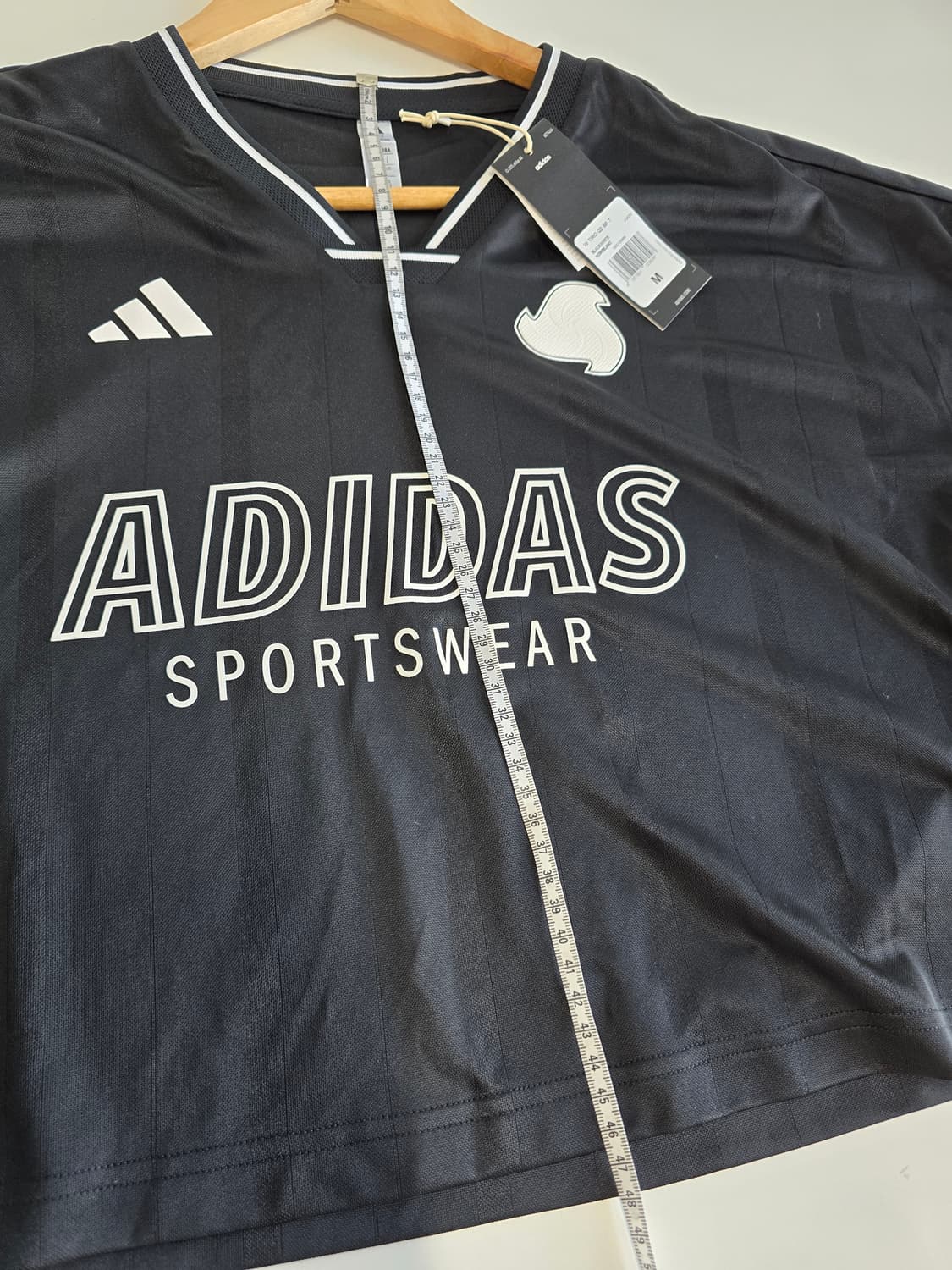 아디다스 티로 Q2 오버사이즈 크롭티셔츠 블랙 M 상품이미지5