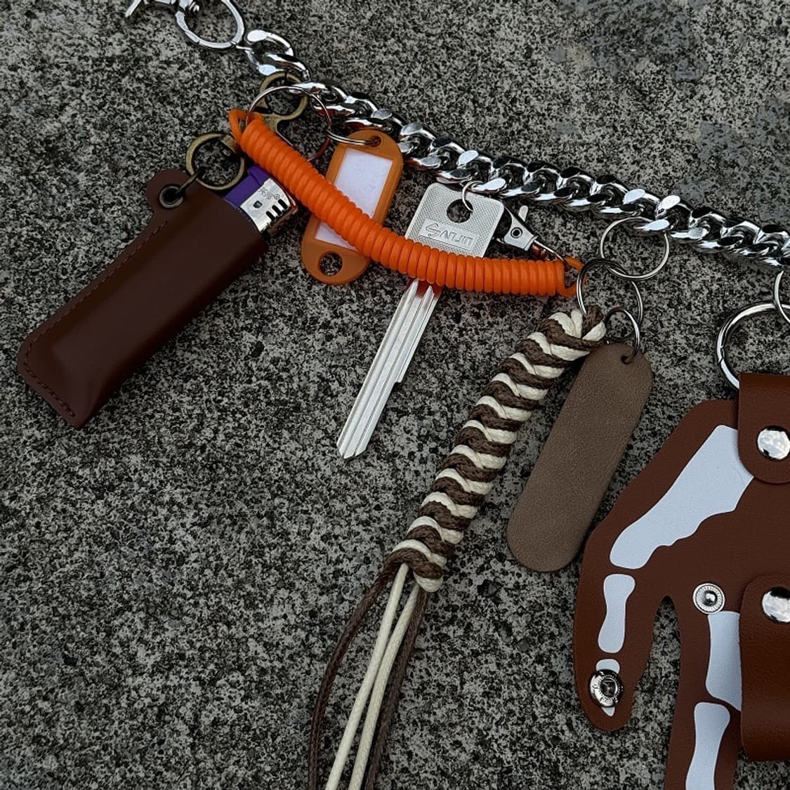 🔑키링 악세사리 팬츠 체인 (브라운)⛓️‍💥 상품이미지3