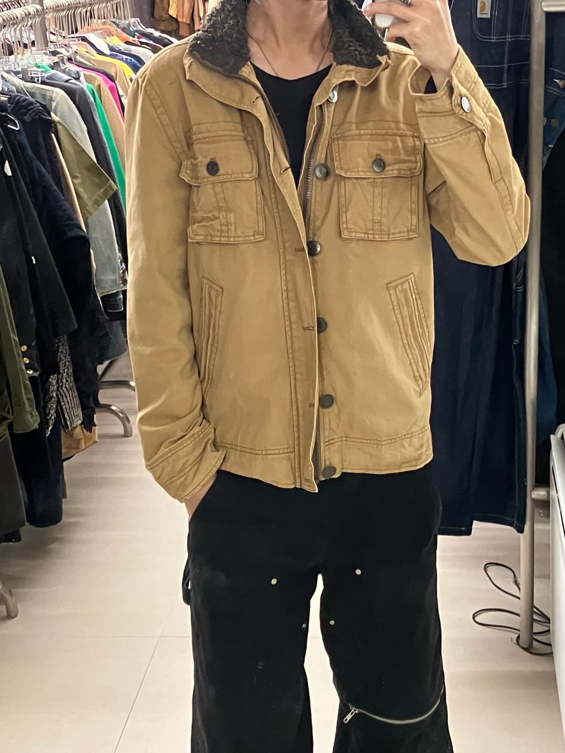 에어로포스테일 퍼 코튼자켓 S 상품이미지7