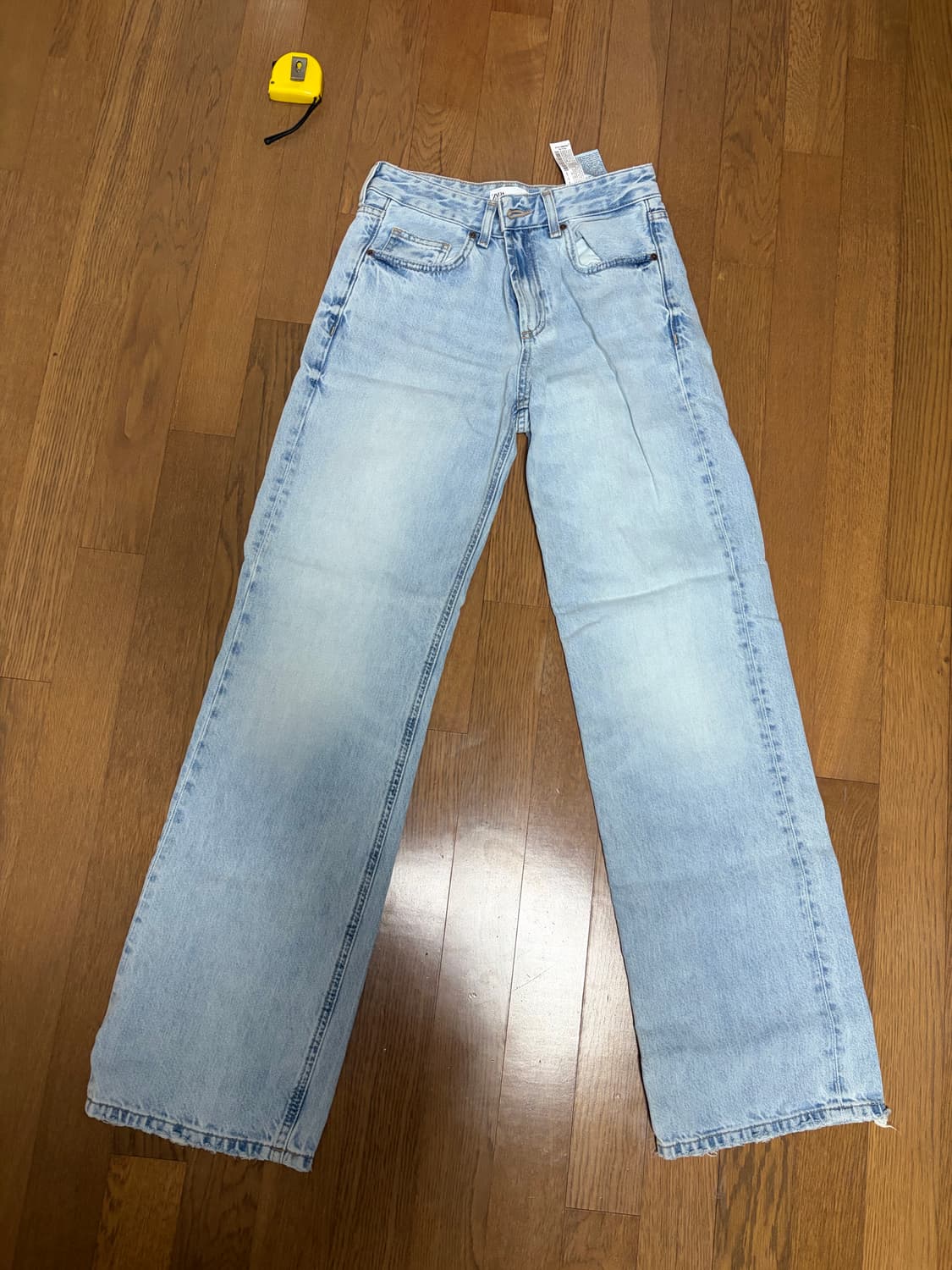 자라 TRF 연청 와이드 데님 팬츠 미드라이즈 wide full 상품이미지2