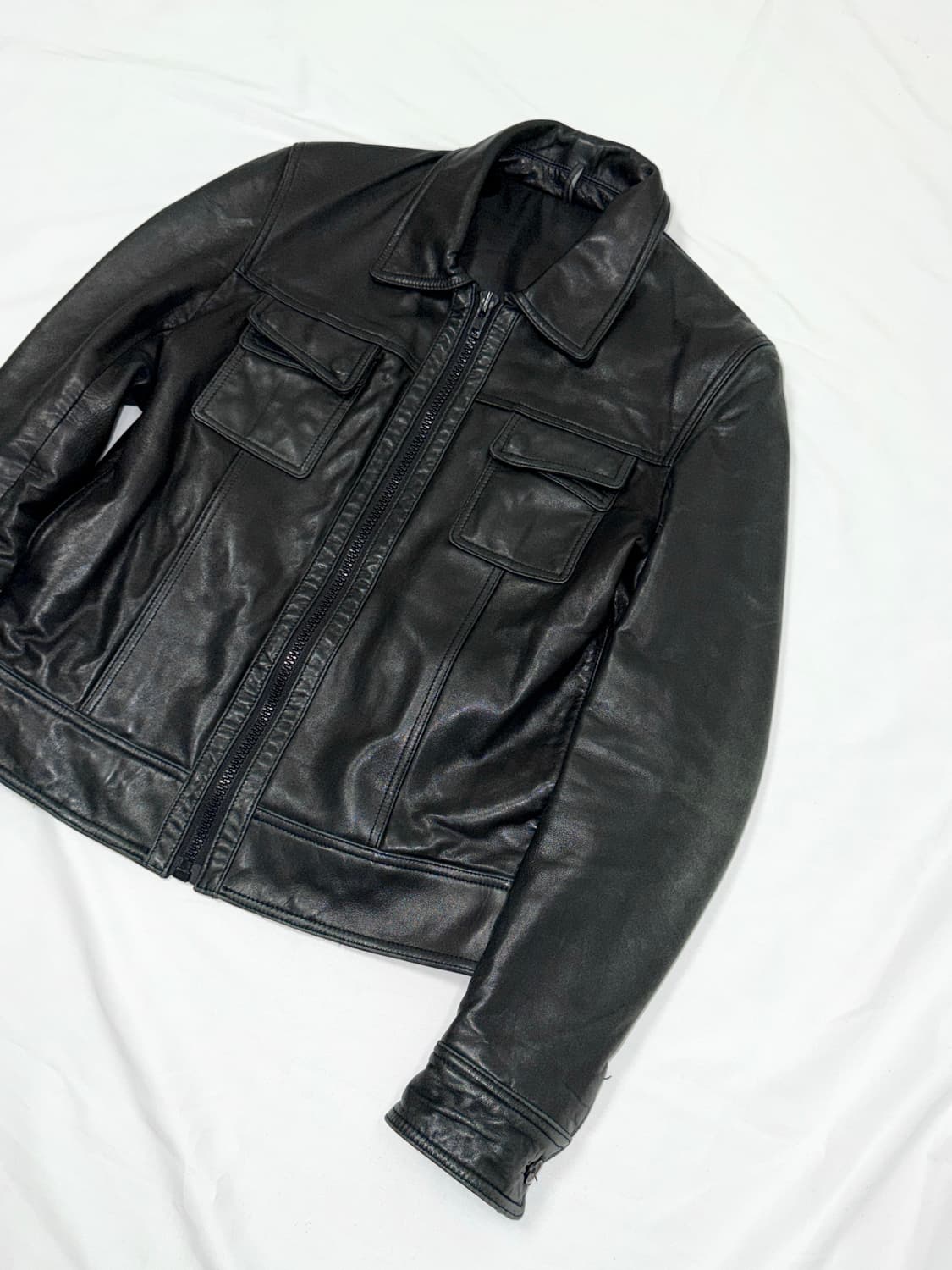 레더 집업 자켓 상품이미지5