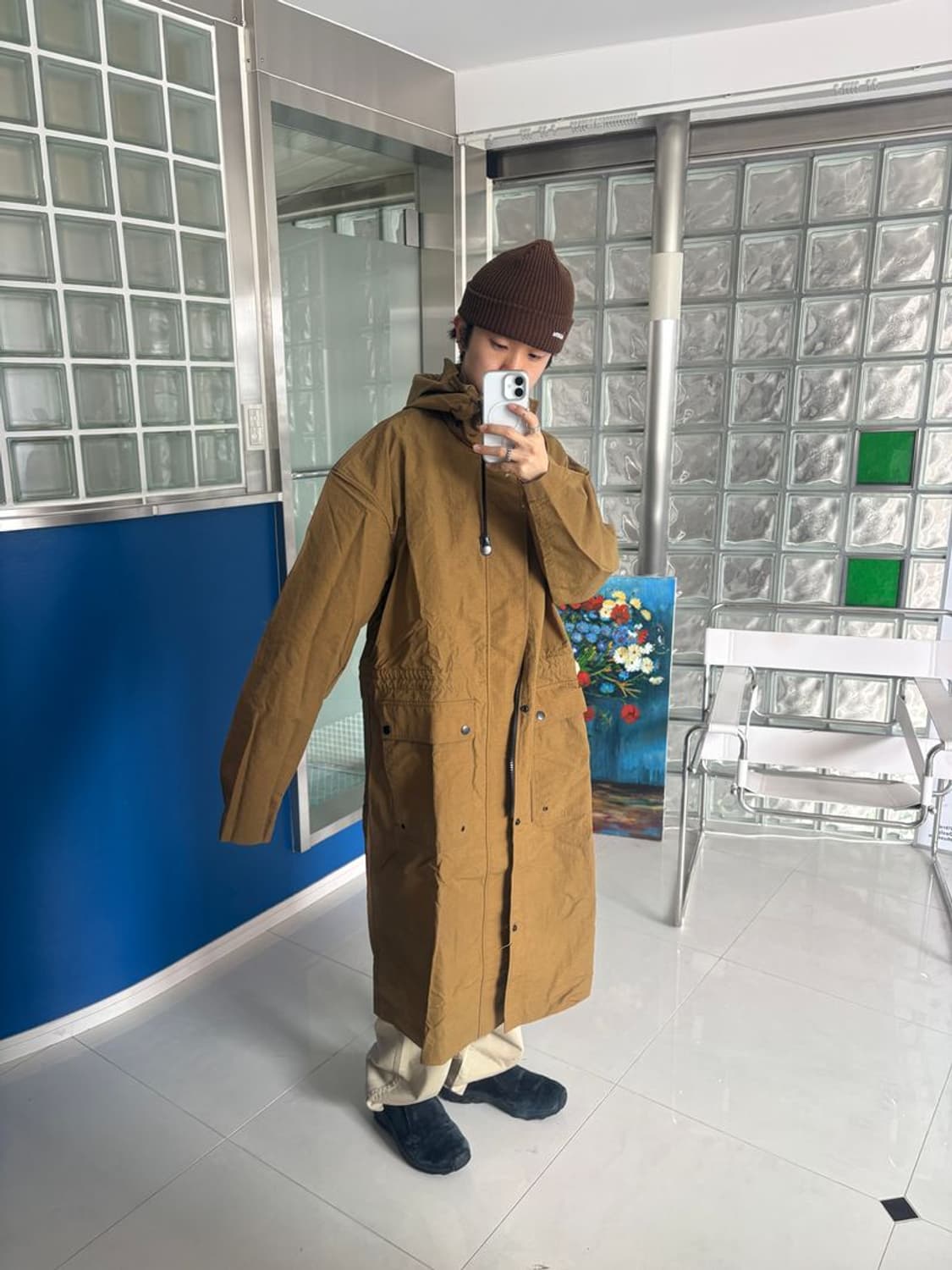 OVAL D BACK LOGO OVERSIZE LONG COAT 롱 코트 상품이미지3