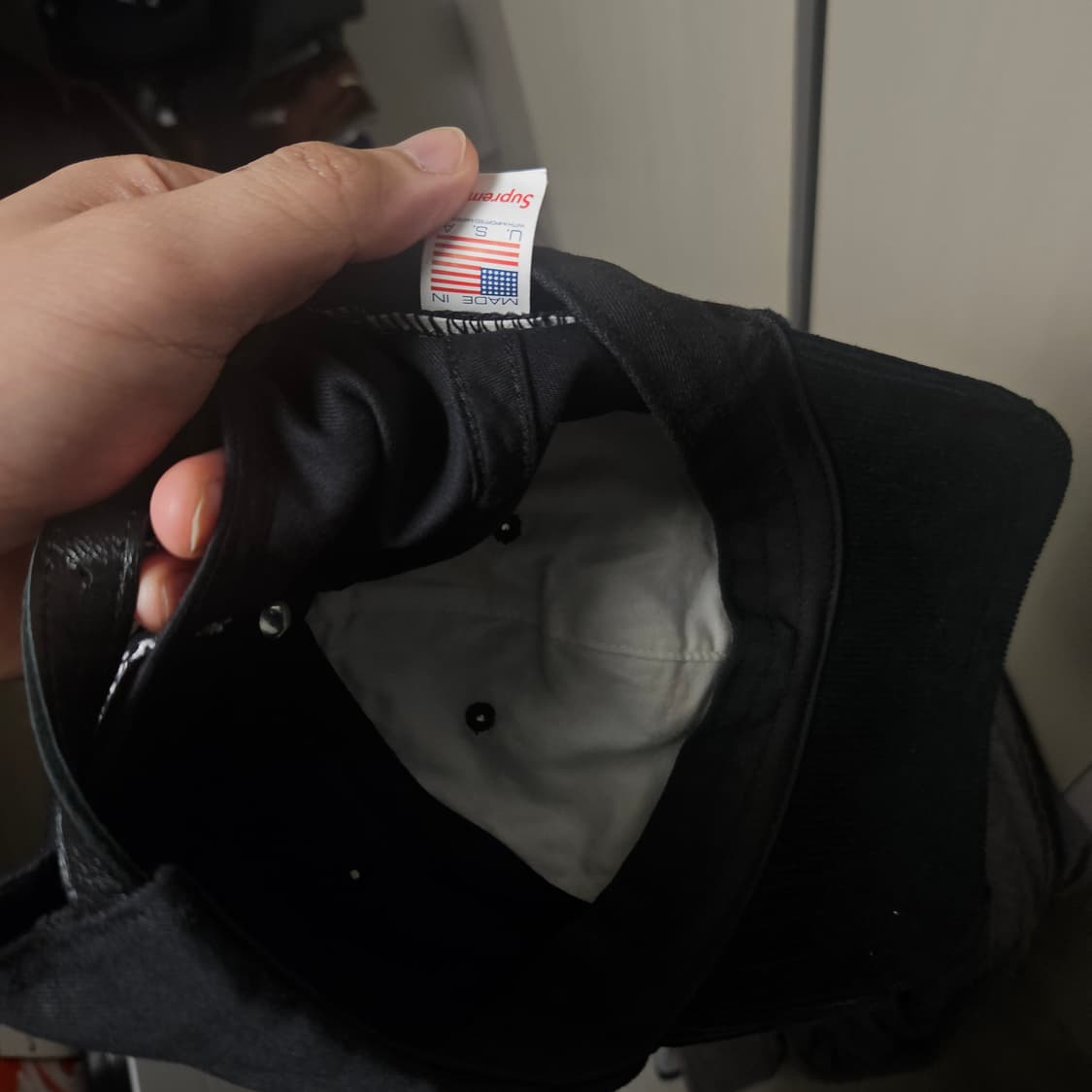 (최저가)슈프림 투톤 S 로고 6-패널 블랙 팝니다. 상태좋음 상품이미지4