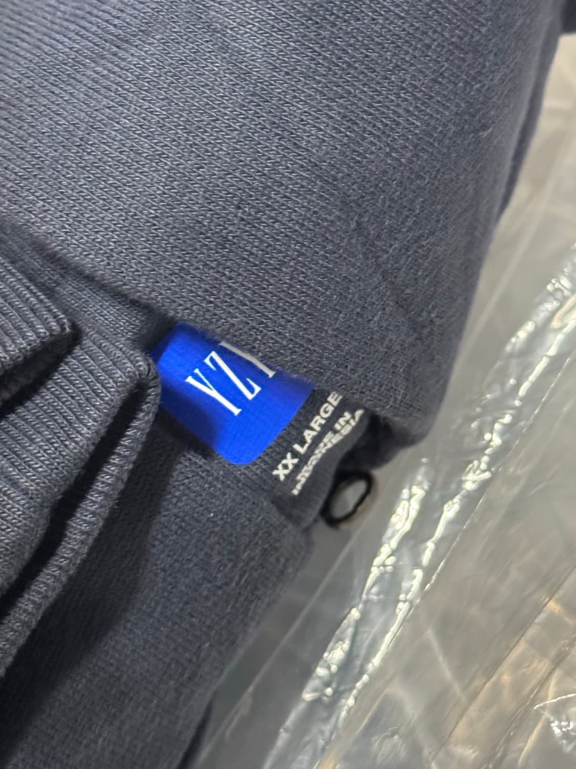 이지갭 YEEZYGAP 끈없 후드집업 XXL 네이비 상품이미지3