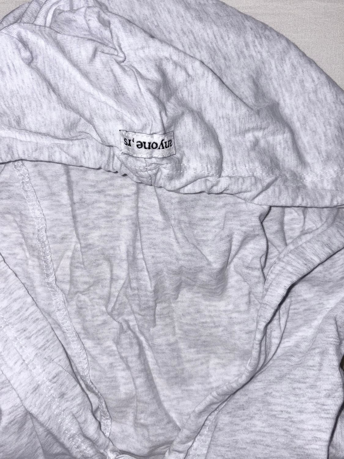 렌세 반팔 후드 퍼프 슬리브 라이트 그레이 상품이미지2