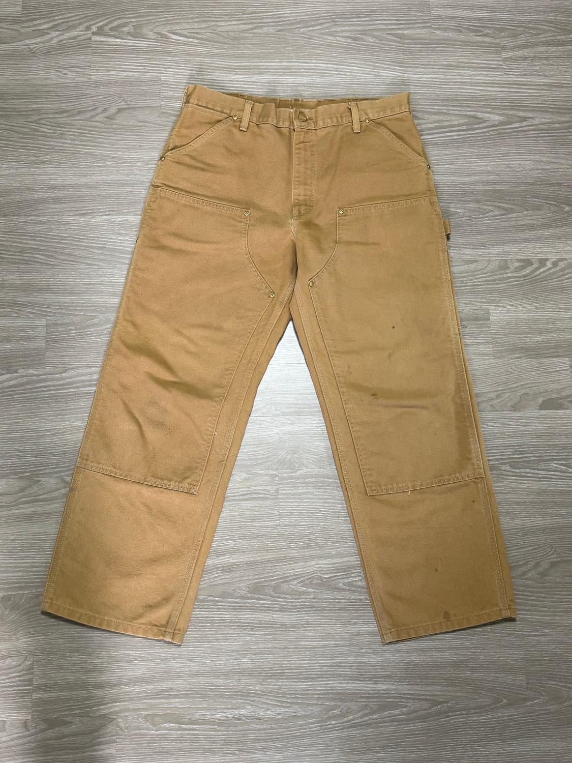 90s USA 칼하트 더블니 브라운 95년 생산 36x30 상품이미지1