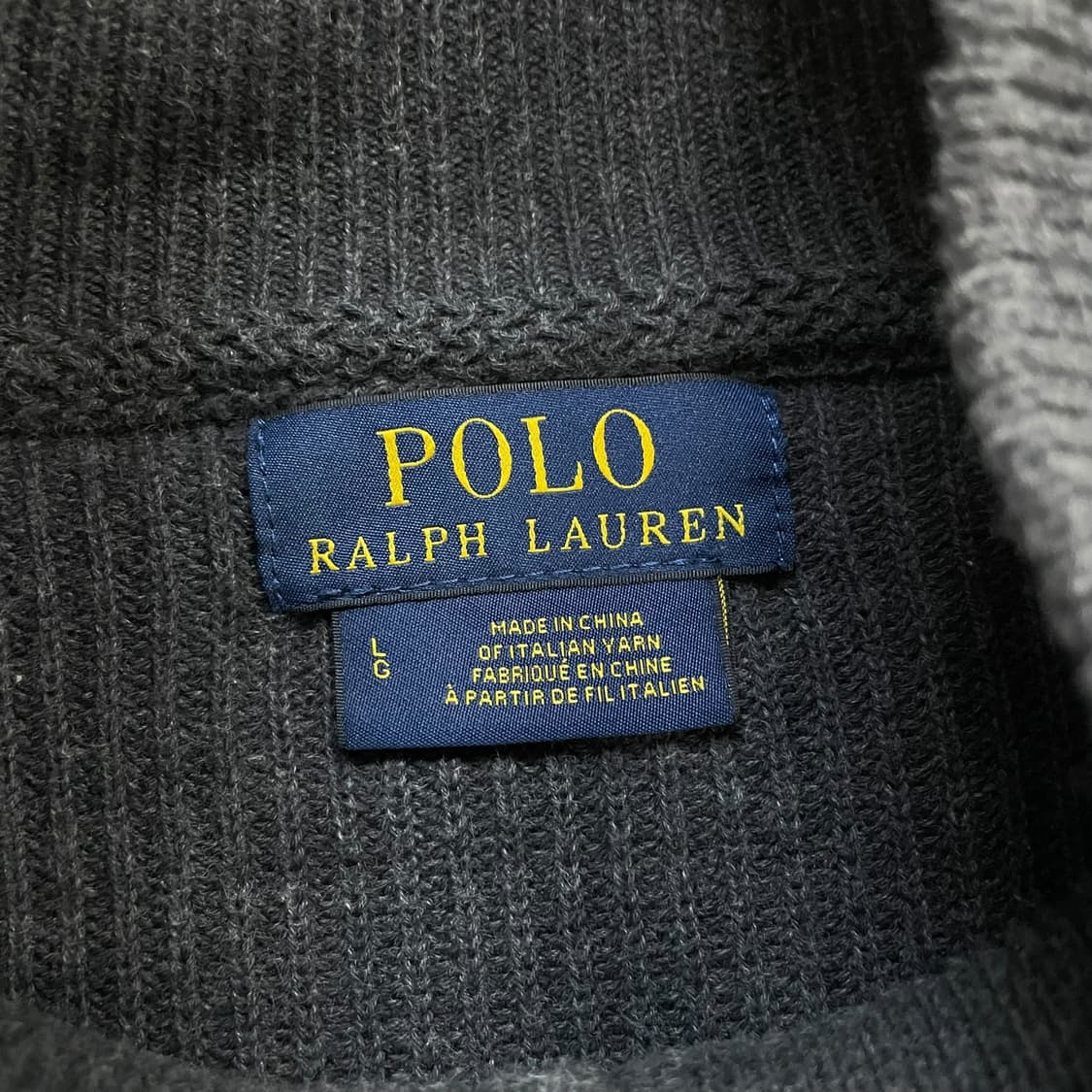 폴로 랄프로렌 포니 로고 코튼 니트 집업 그레이 상품이미지3